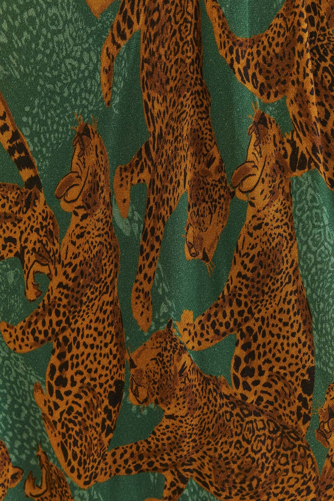 Green Artsy Leopards Long Sleeve Maxi Dress – FARM Rio