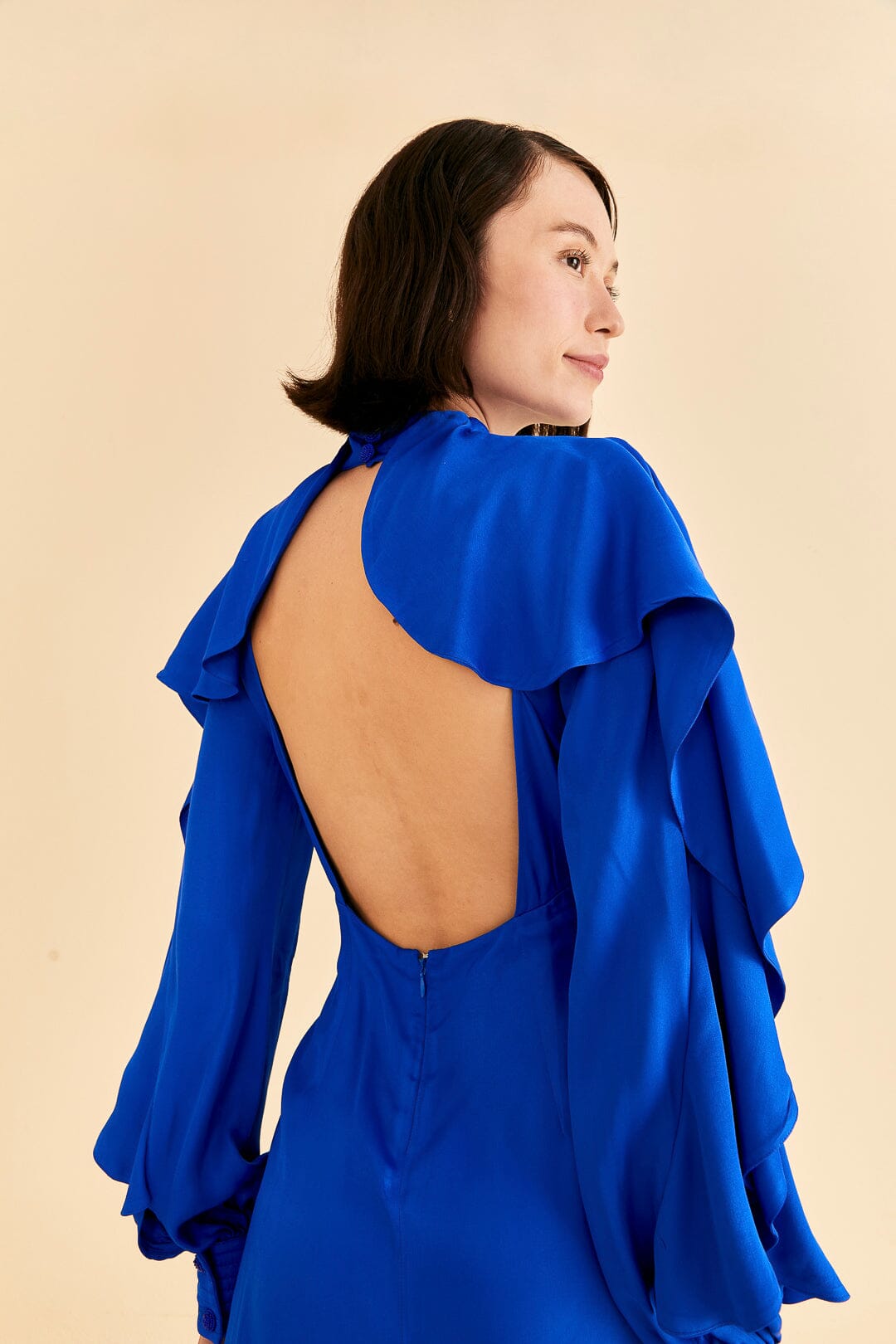 Royal blue best sale dress with ruffles