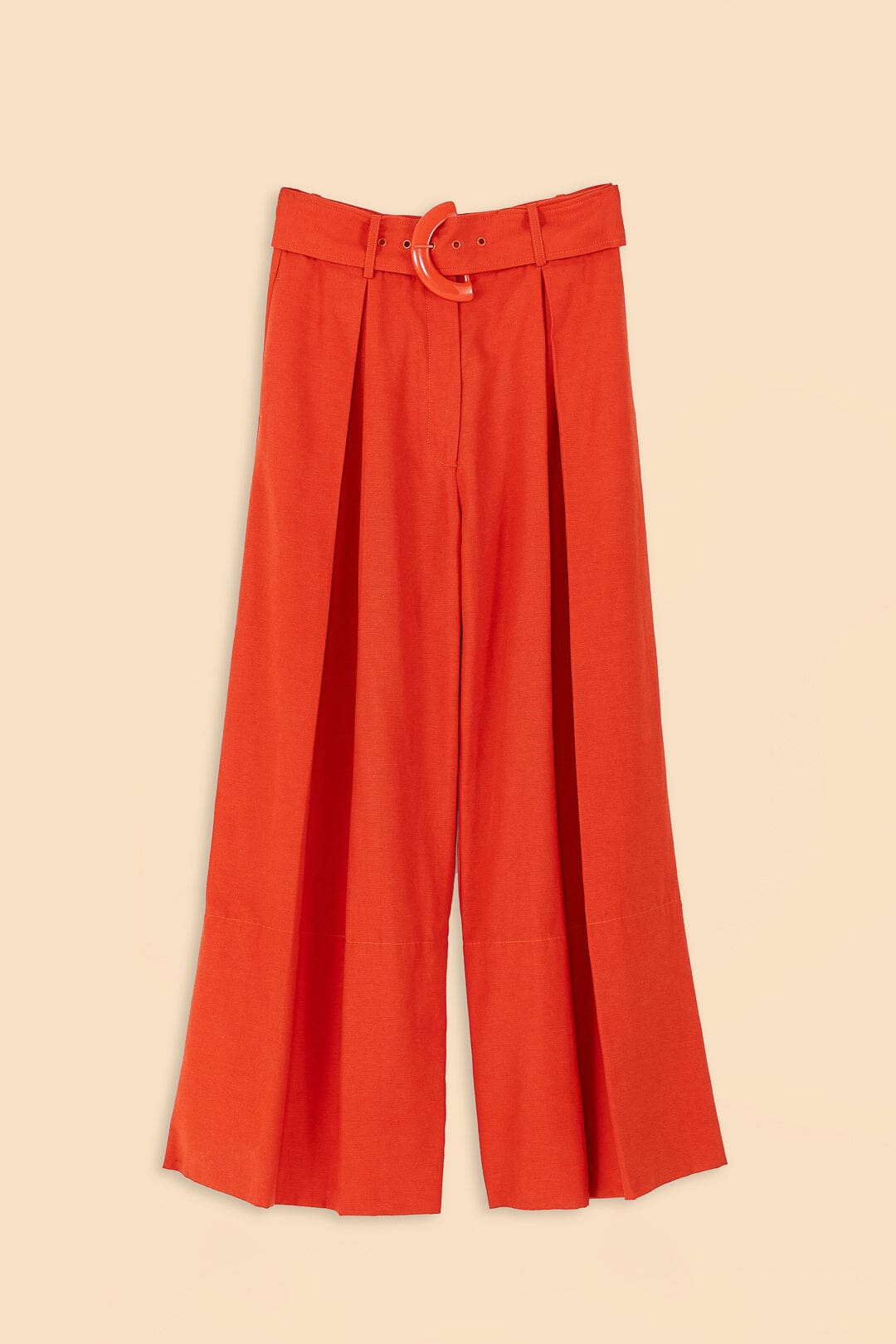 adidas Originals resort wide leg pants in off white with red