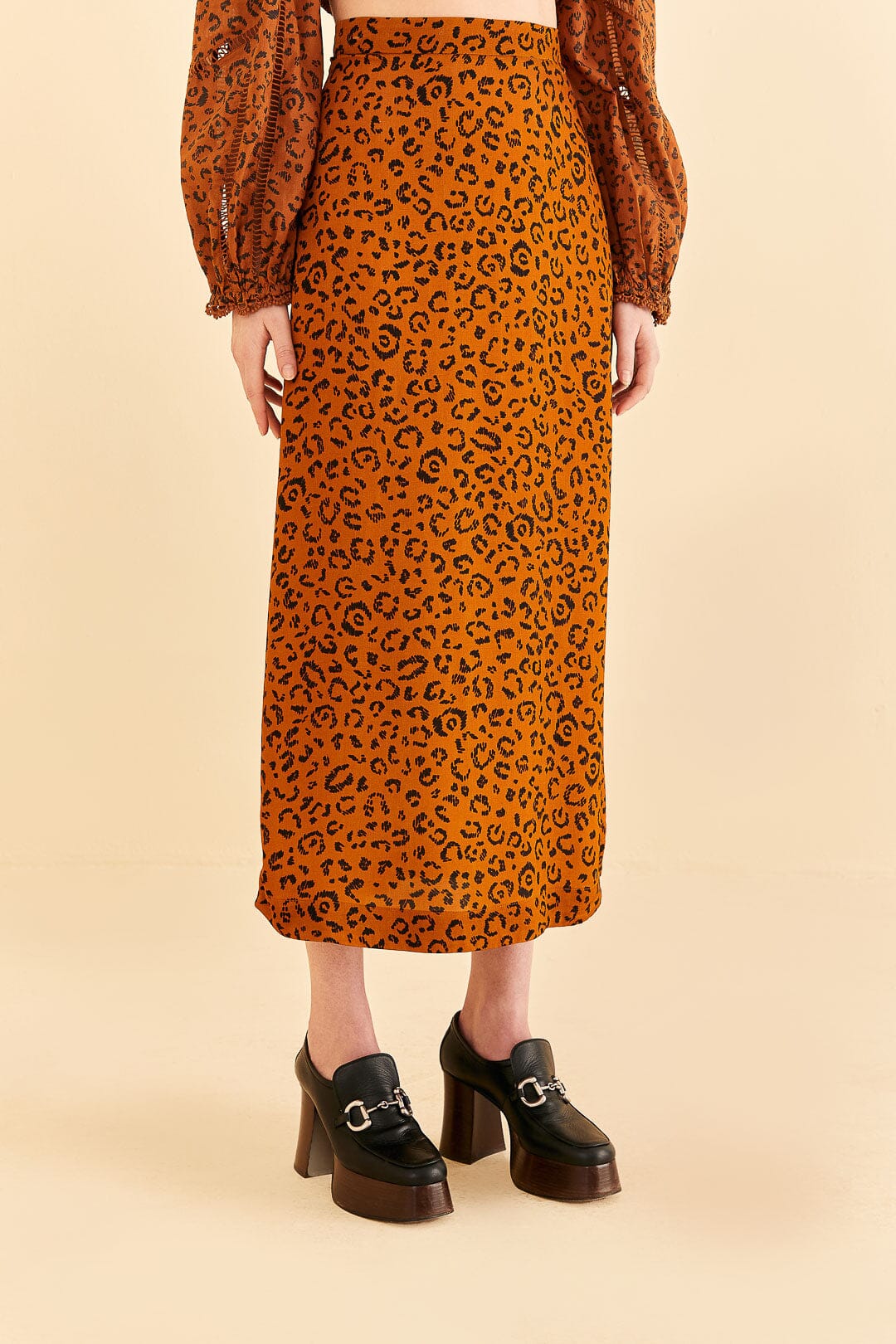 Sanctuary leopard on sale everyday midi skirt