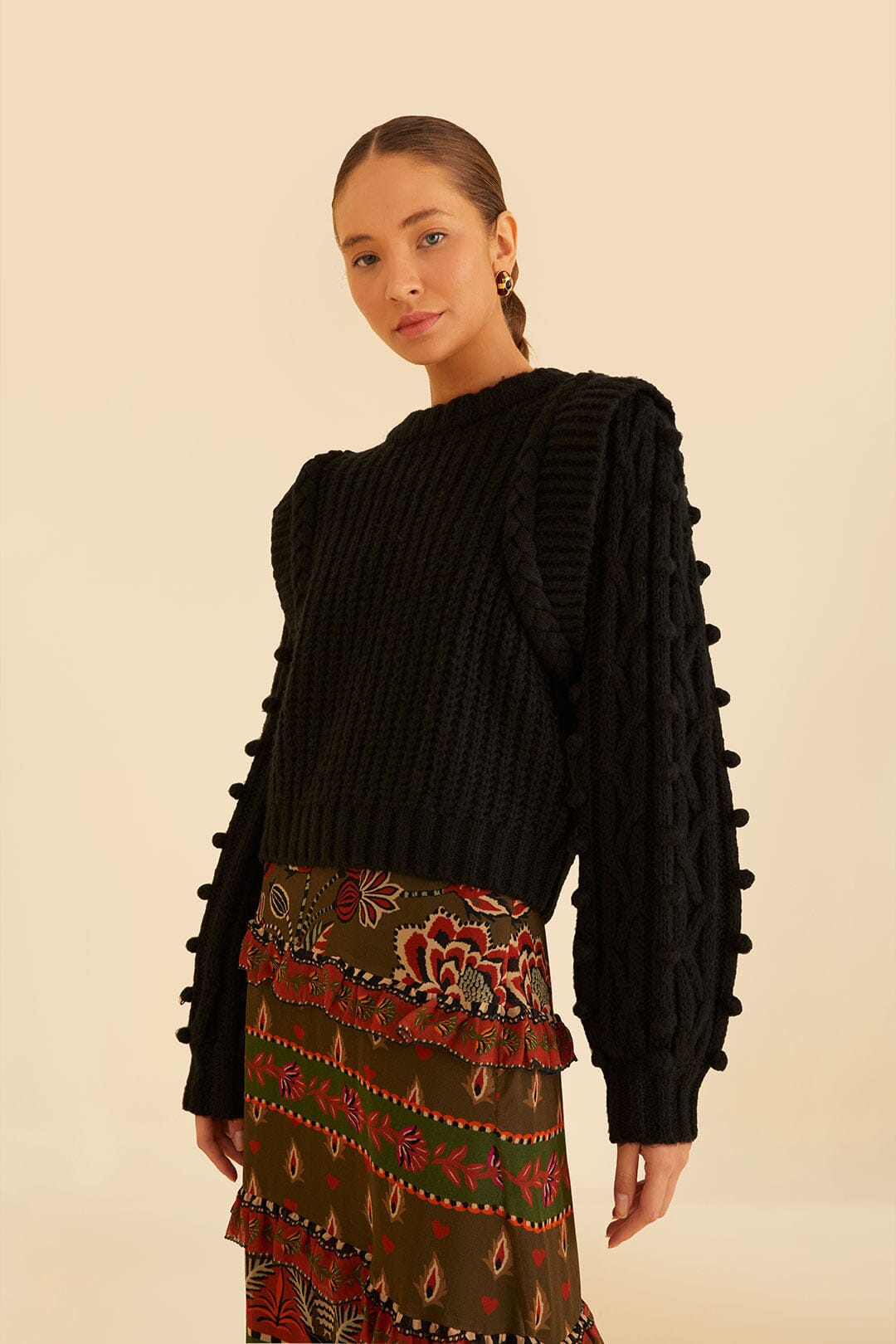 Black Braided Sweater – FARM Rio