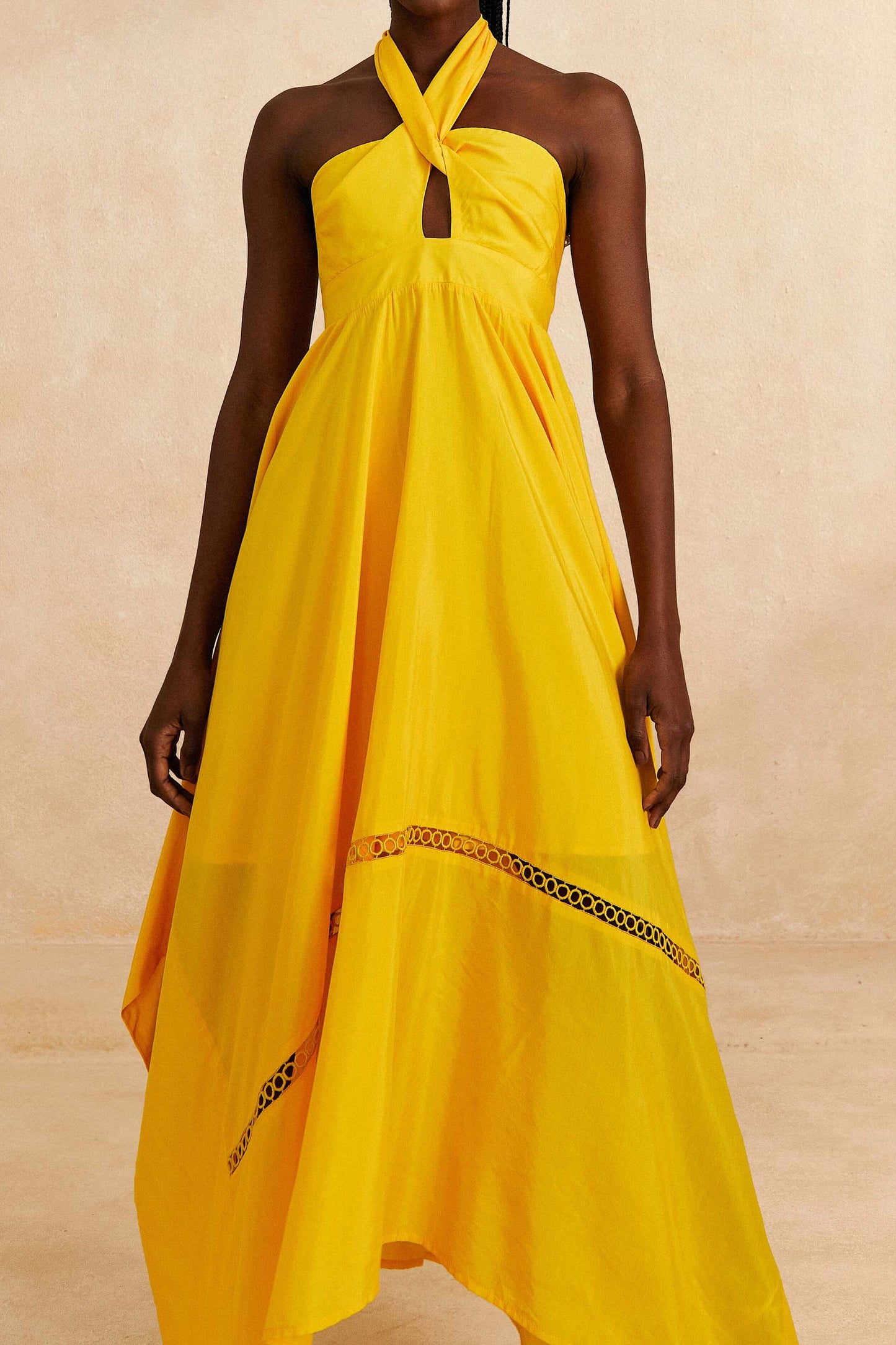 Yellow Sleeveless Maxi Dress