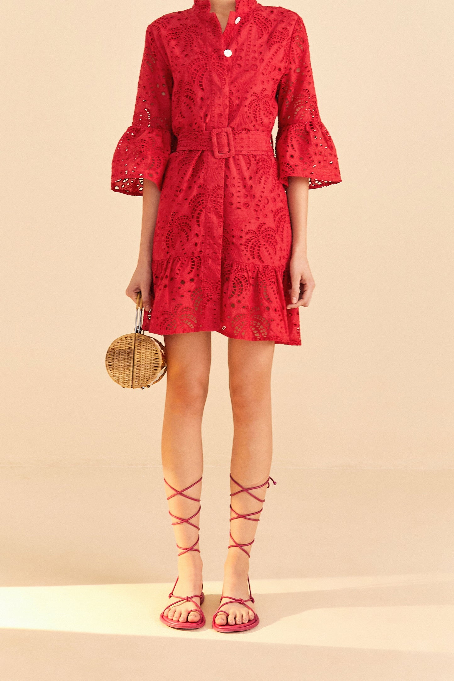 Red Palm Tree Mini Dress
