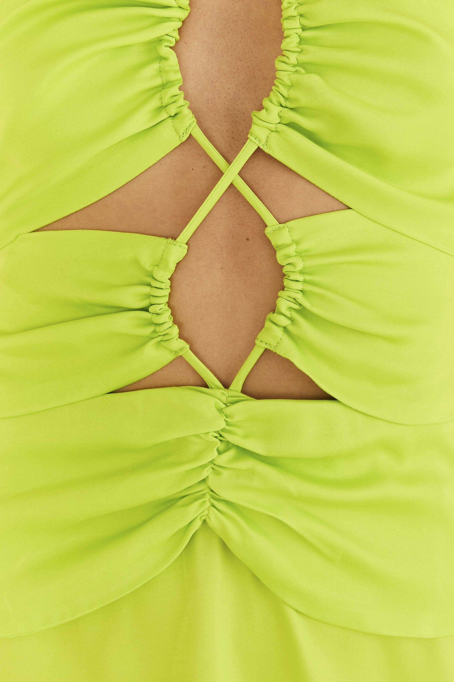 Lime Green  Lenzing™ Ecovero™ Viscose Sleeveless Midi Dress