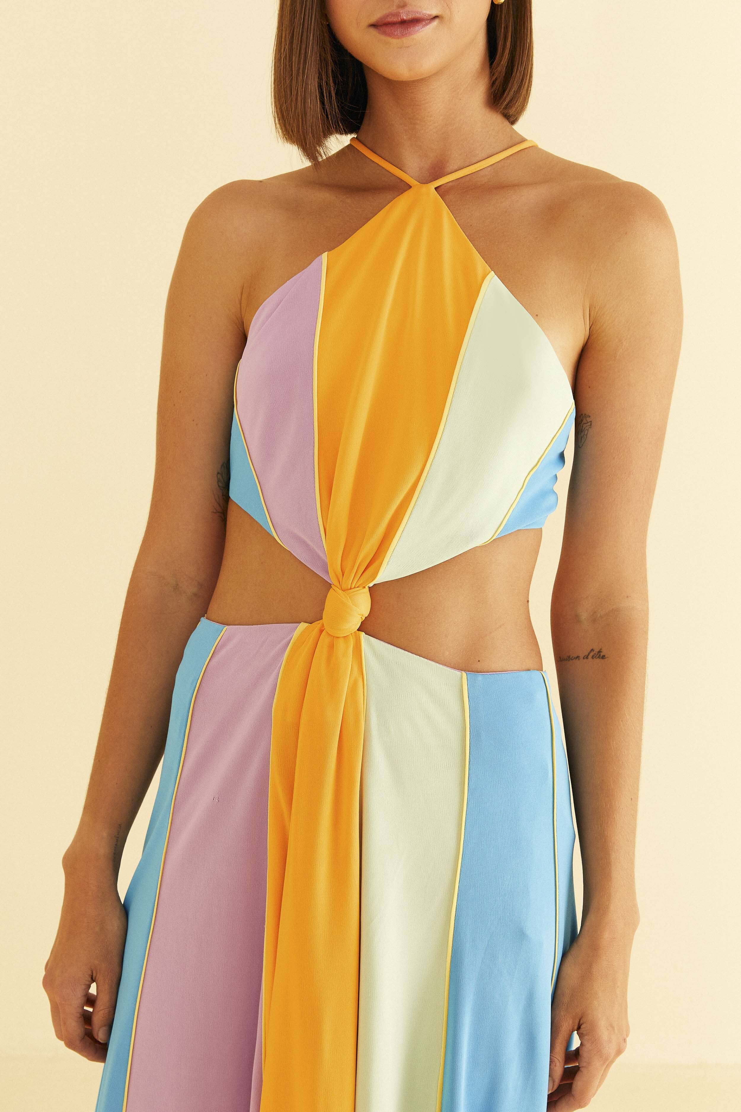 Color Blocking Sleeveless Maxi Dress – FARM Rio