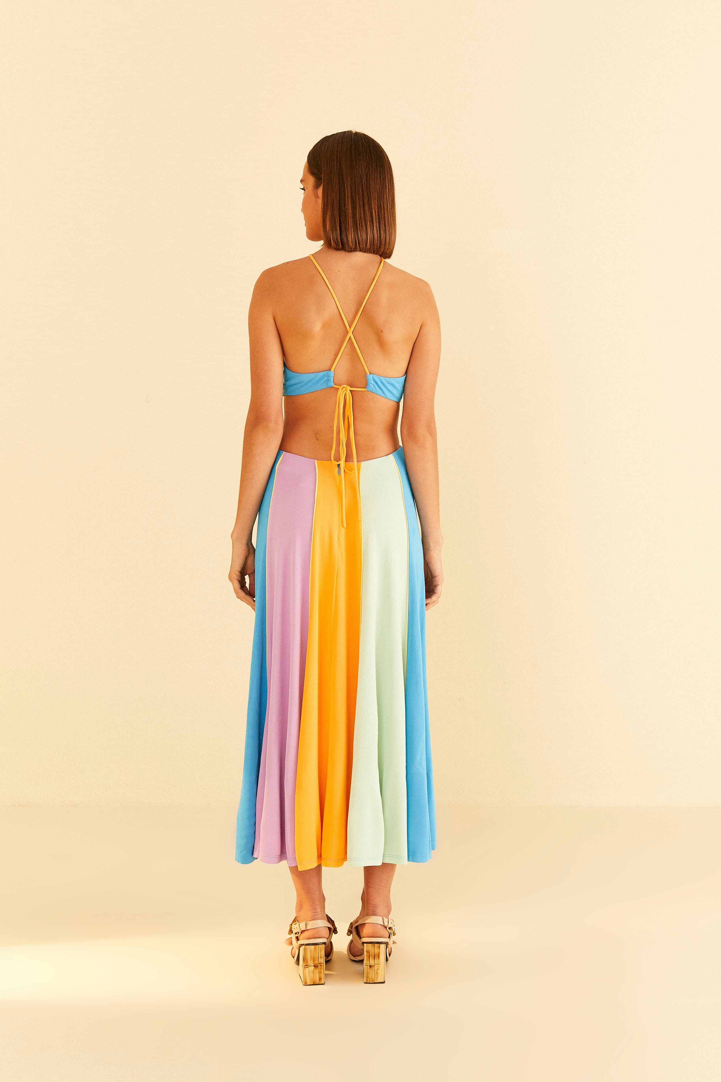 Color Blocking Sleeveless Maxi Dress – FARM Rio