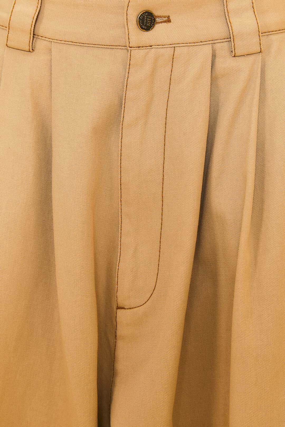 Khaki hot sale pleated trousers