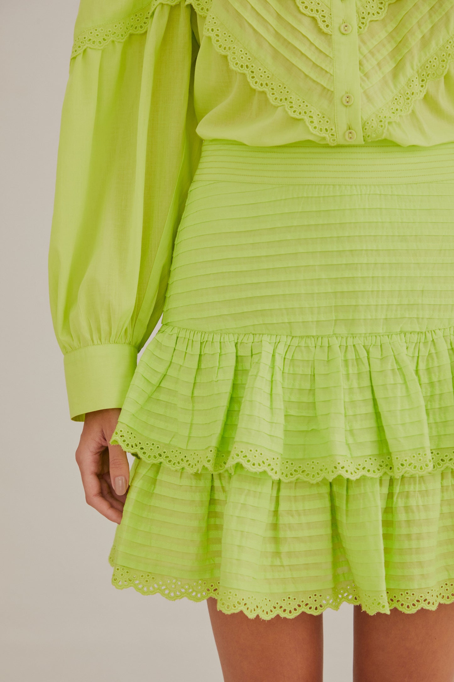 Neon Green Mini Skirt