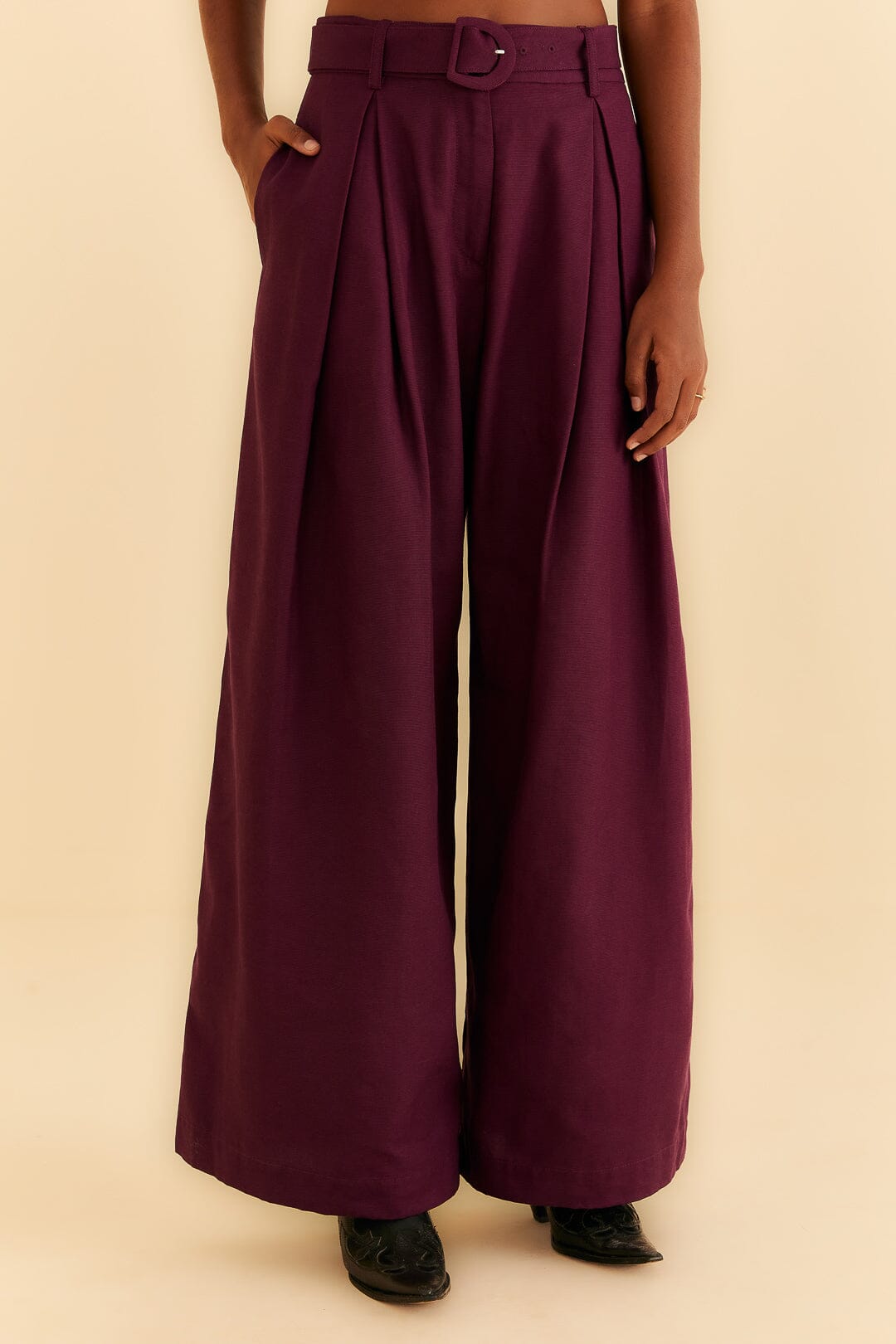 FARM Rio corduroy wide-leg trousers - Purple