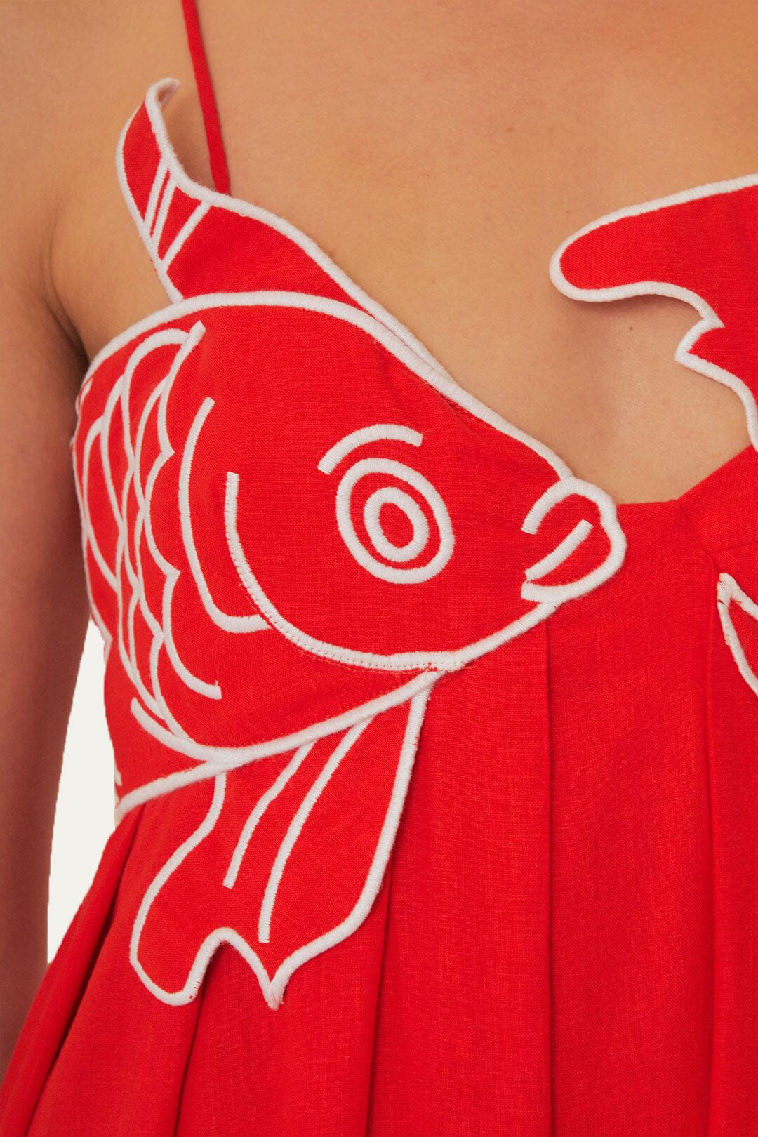 Red Fish Top Maxi Dress