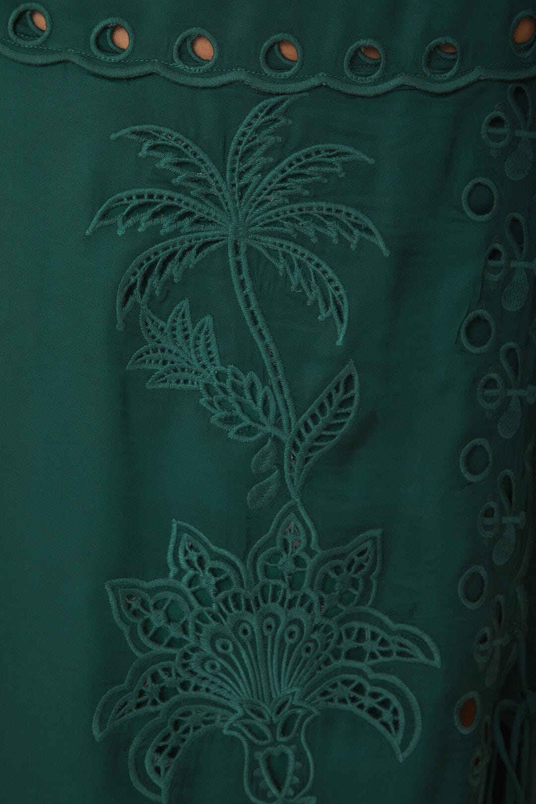 Green Richelieu Midi Skirt