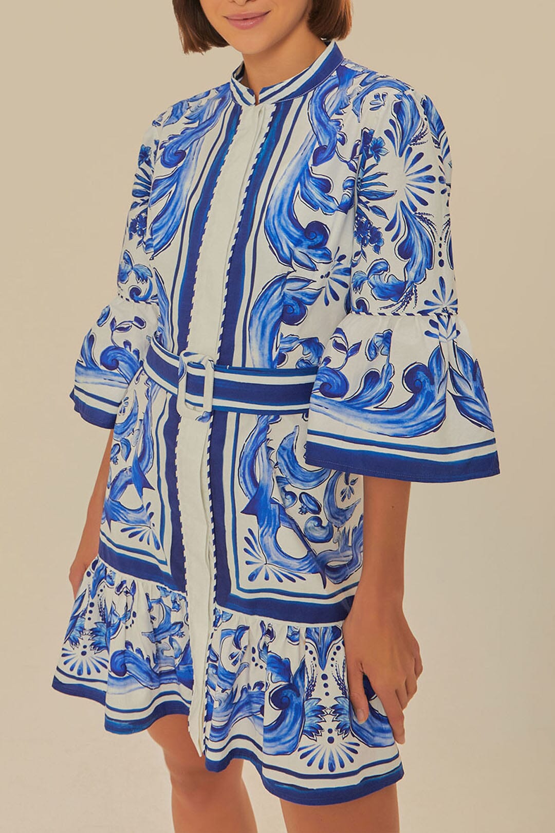 Off-White Garden Tiles Mini Dress