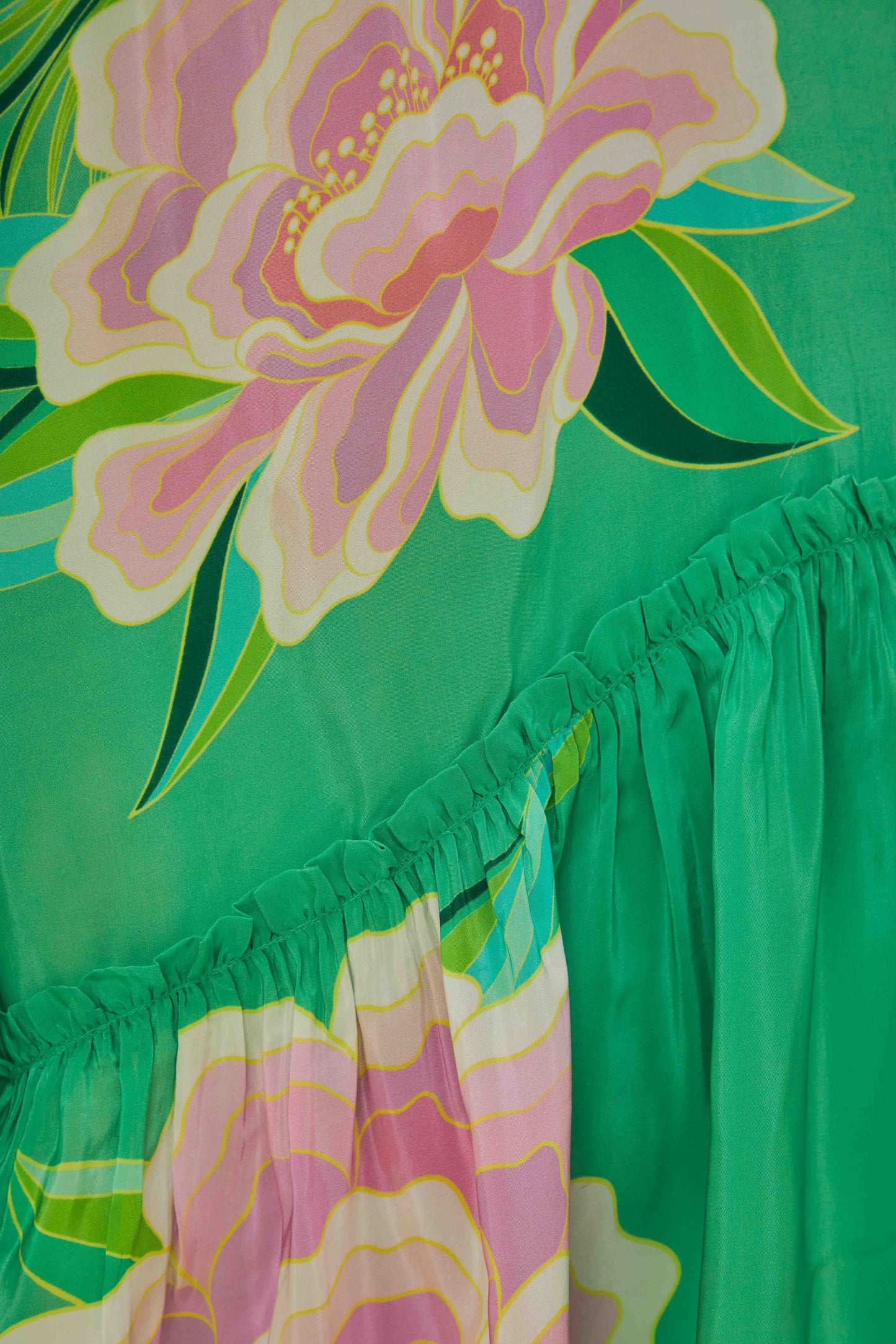 Green Floral Vibing Maxi Dress