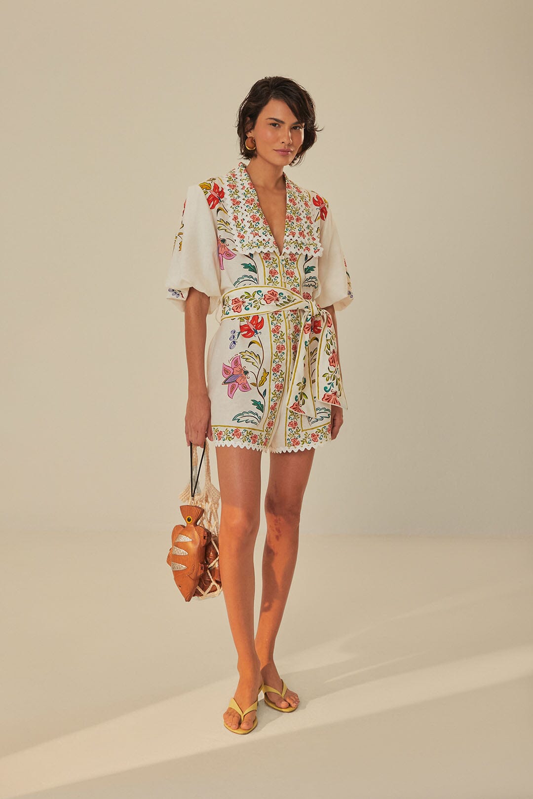Off-White Floral Insects Romper