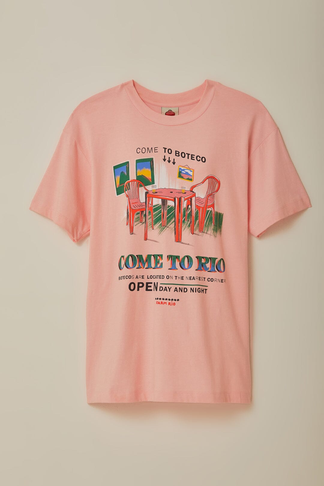 Pink Come To Rio Organic Cotton Relaxed T-Shirt
