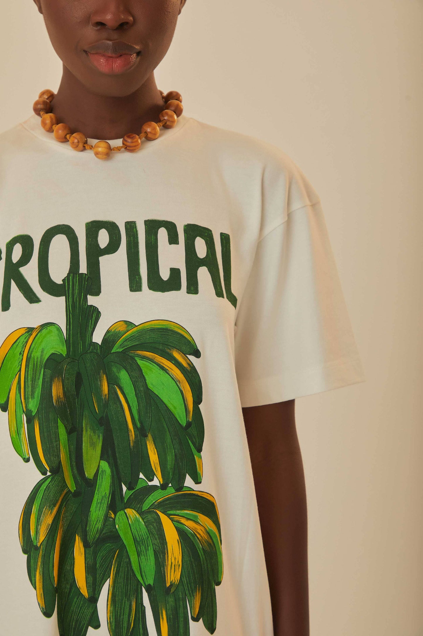 Off-White Tropical Organic Cotton T-Shirt Dress