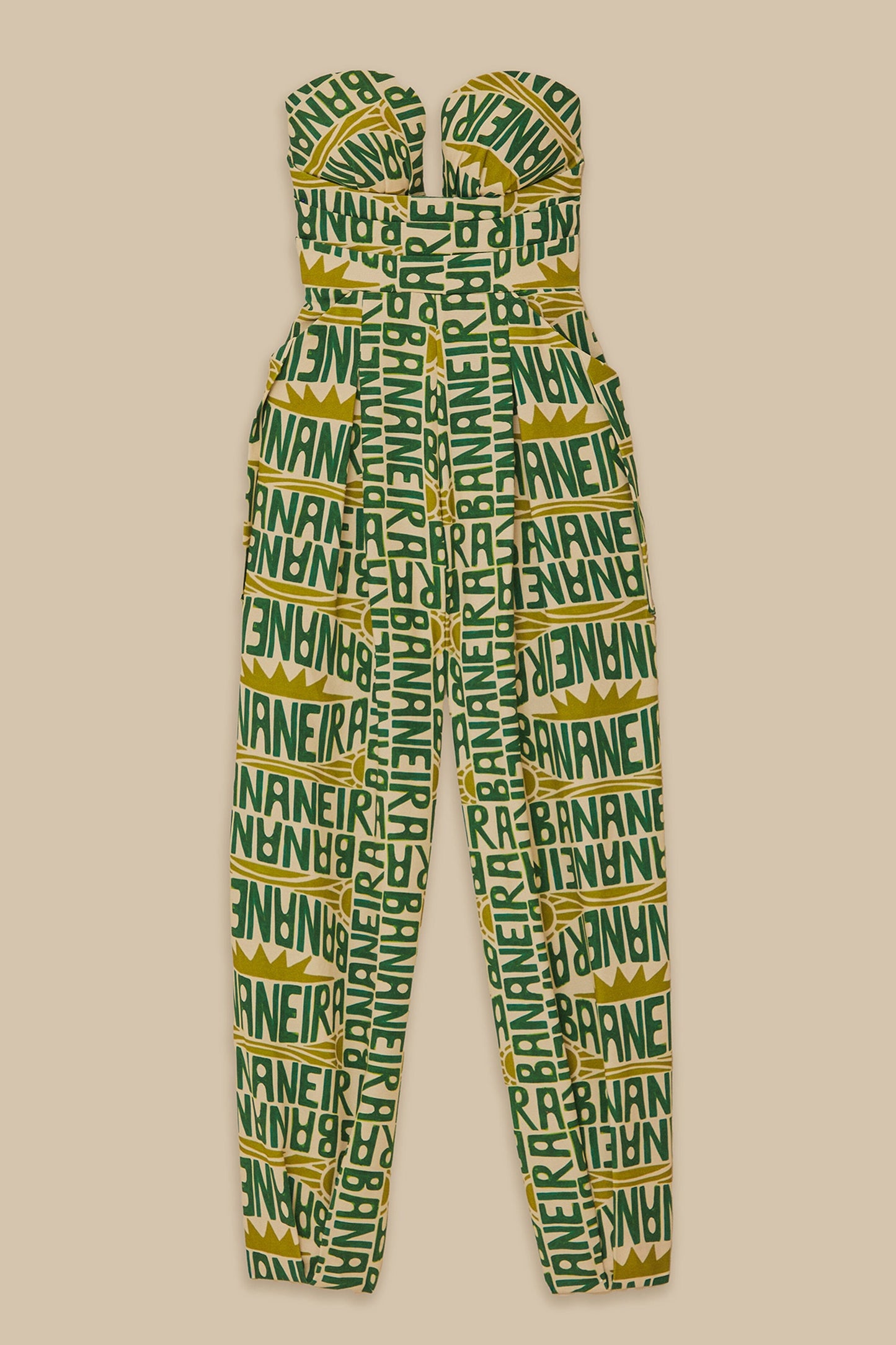 Off-White Banana Typography Strapless Jumpsuit