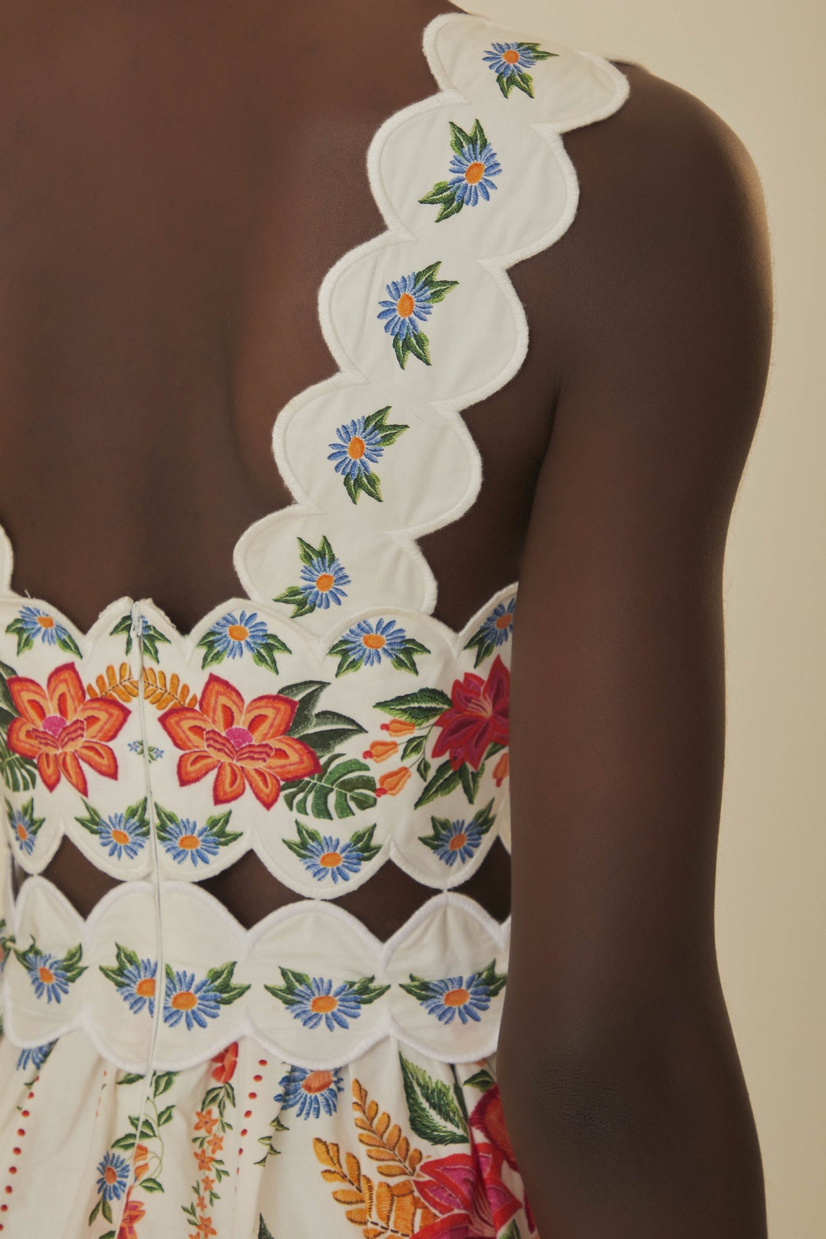 BLOOM GARDEN OFF WHITE MAXI DRESS