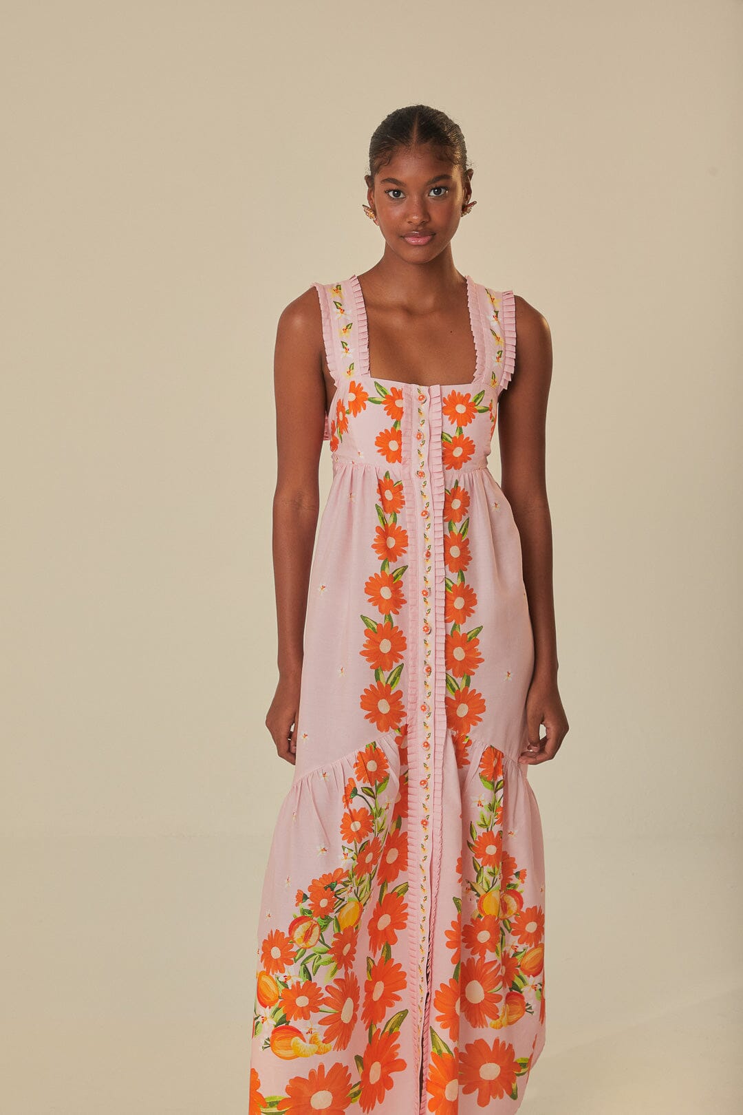 Pink Papaya Salad Maxi Dress – FARM Rio