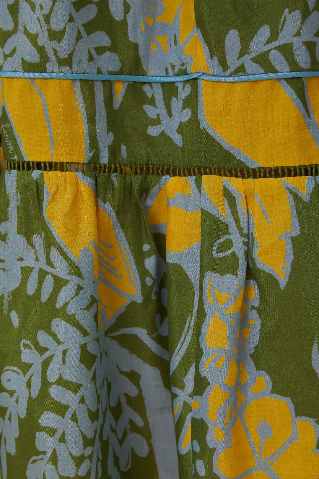 Green Foliage Sketch Sleeveless Maxi Dress
