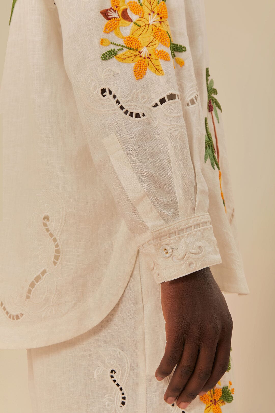 Tropical Destination Embroidered Euroflax™ Premium Linen Shirt