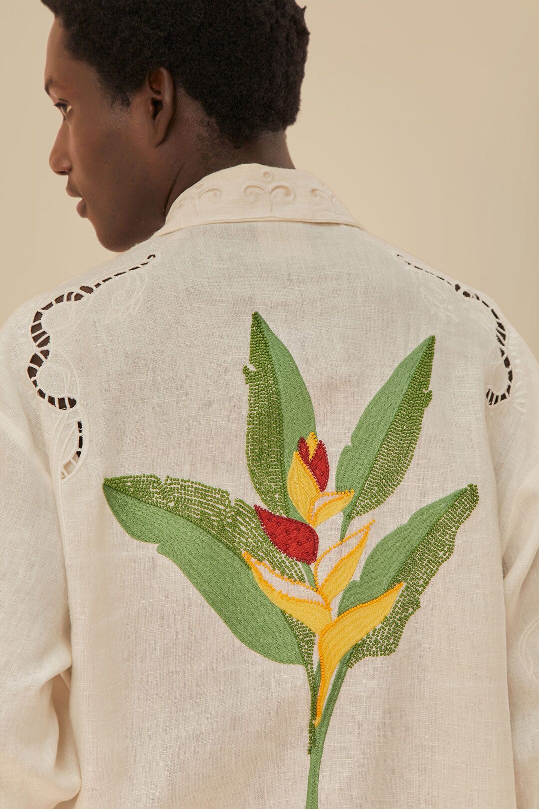 Tropical Destination Embroidered Euroflax™ Premium Linen Shirt