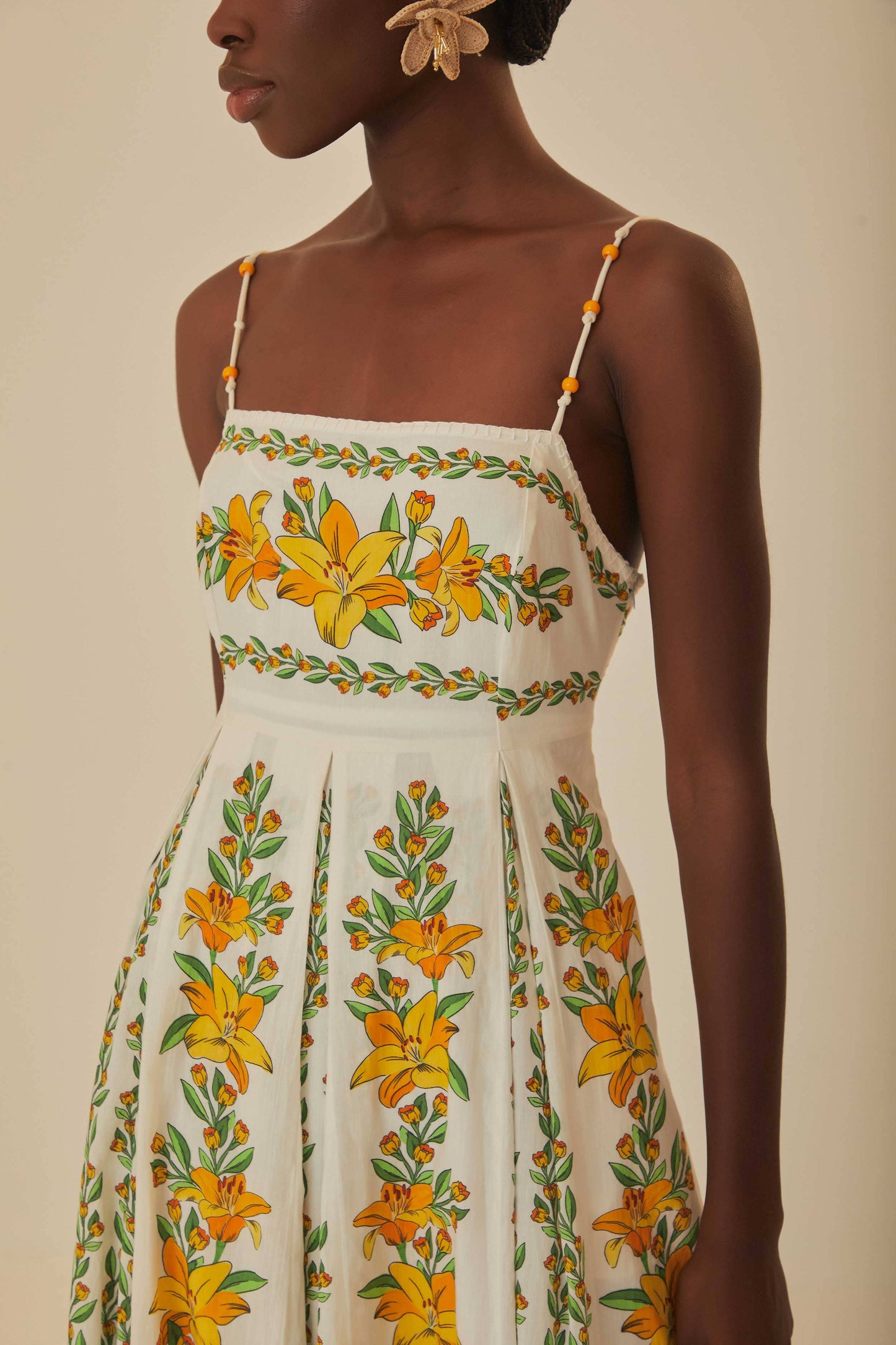 Off-White Tropical Lightness Sleeveless Maxi Dress