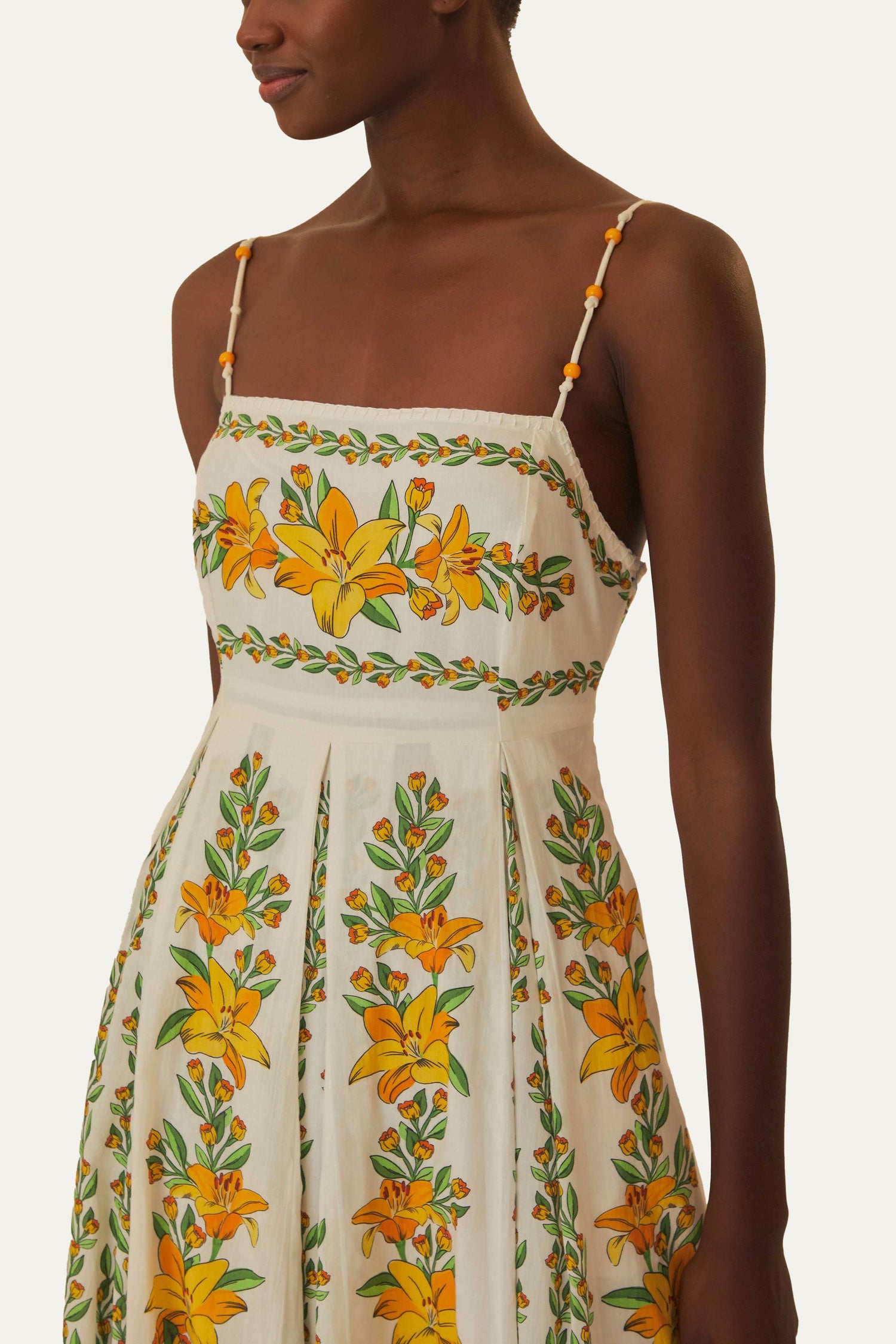 Off-White Tropical Lightness Sleeveless Maxi Dress FARM Rio Off-White Tropical Lightness Sleeveless Maxi Dress FARM Rio