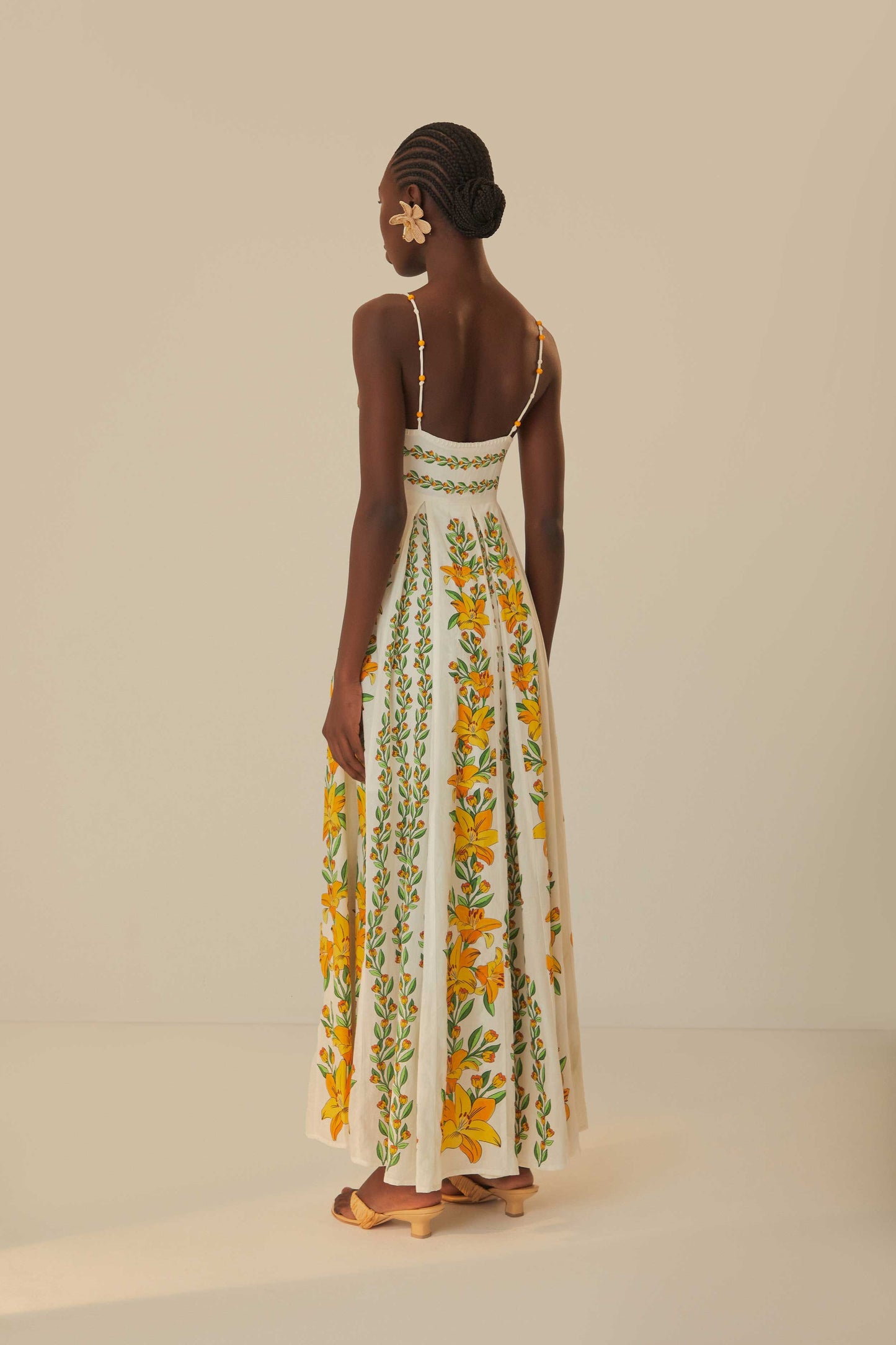 Off-White Tropical Lightness Sleeveless Maxi Dress