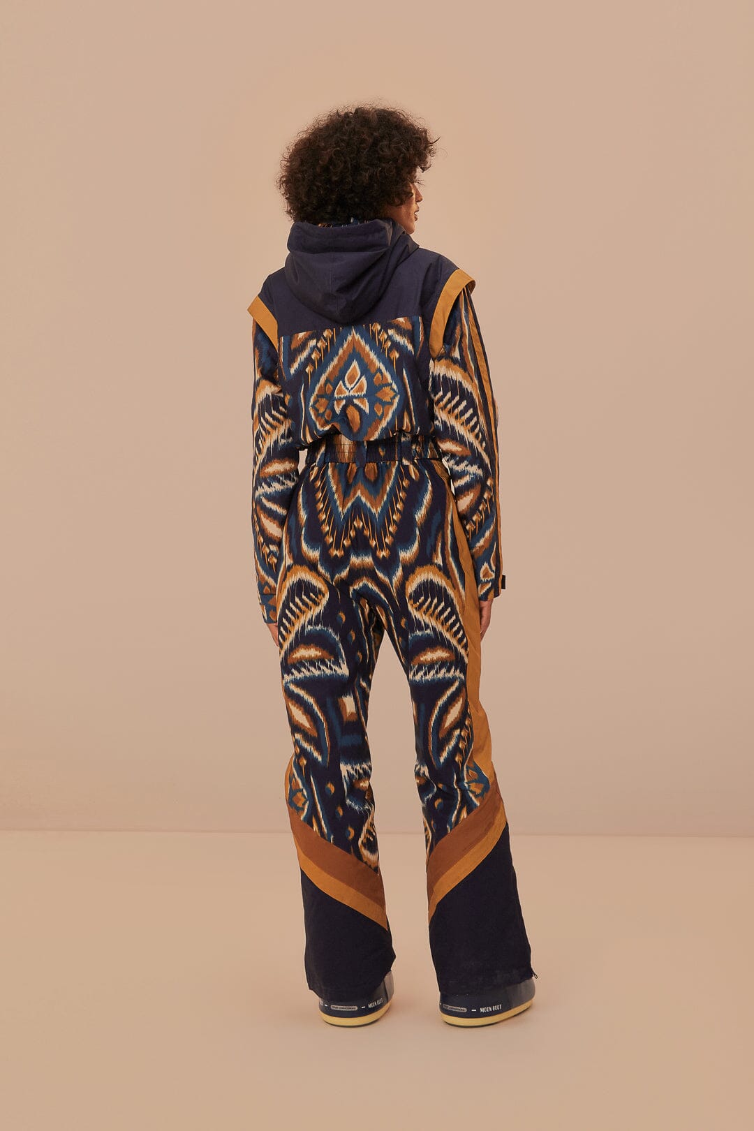 Black Pineapple Ikat Ski Jumpsuit