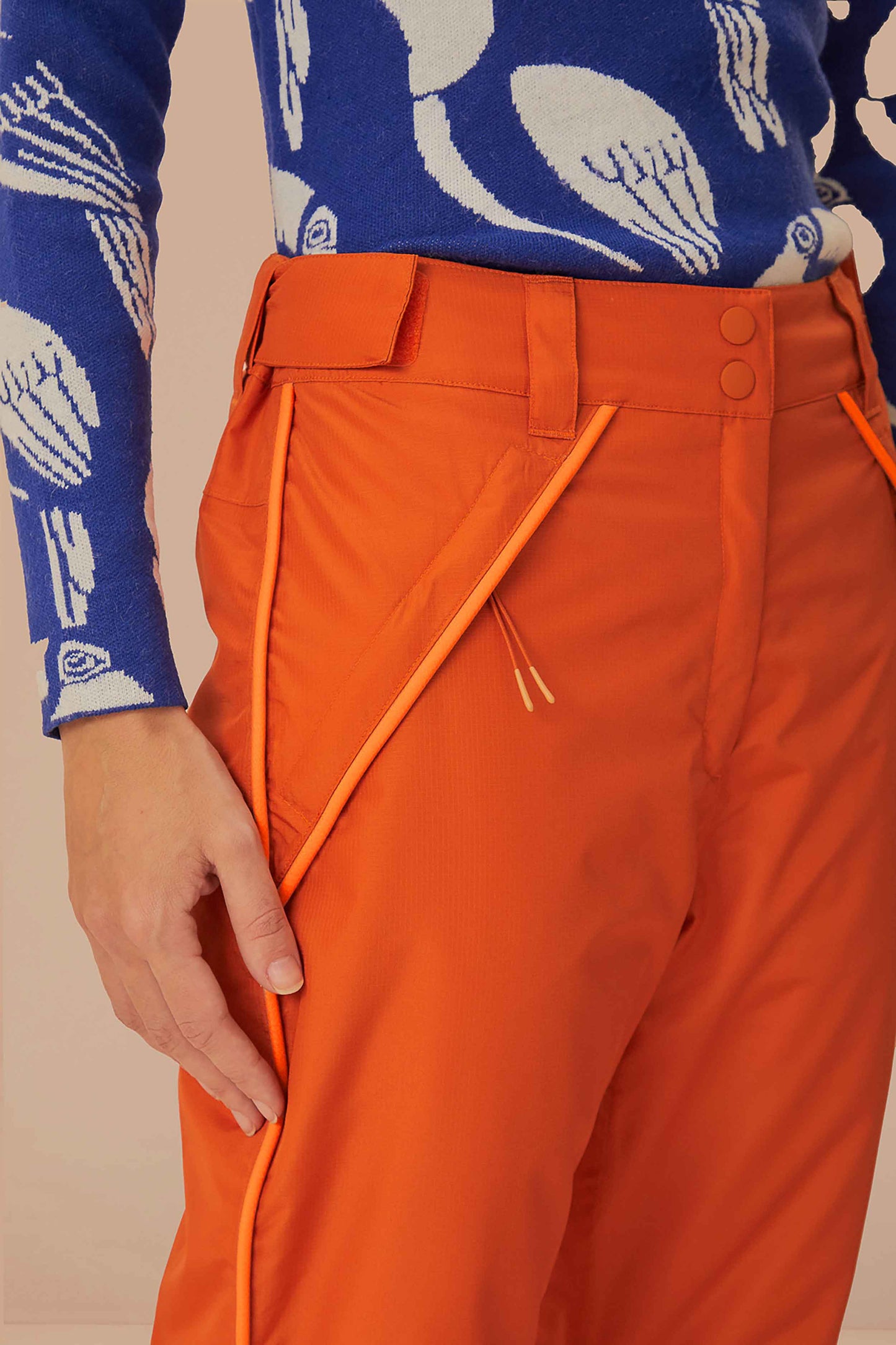 Orange Ski Pants