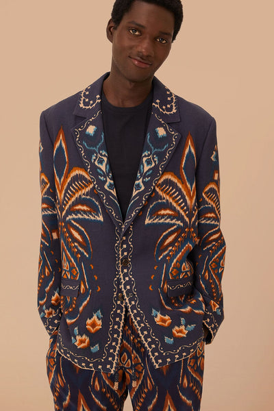 Blue Pineapple Ikat Blazer – FARM Rio