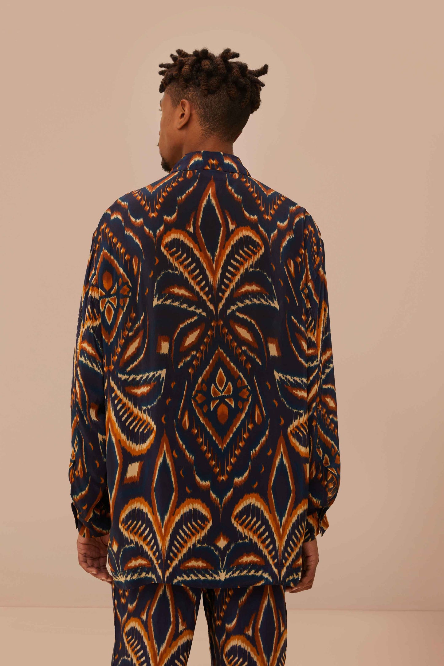 Blue Pineapple Ikat Shirt