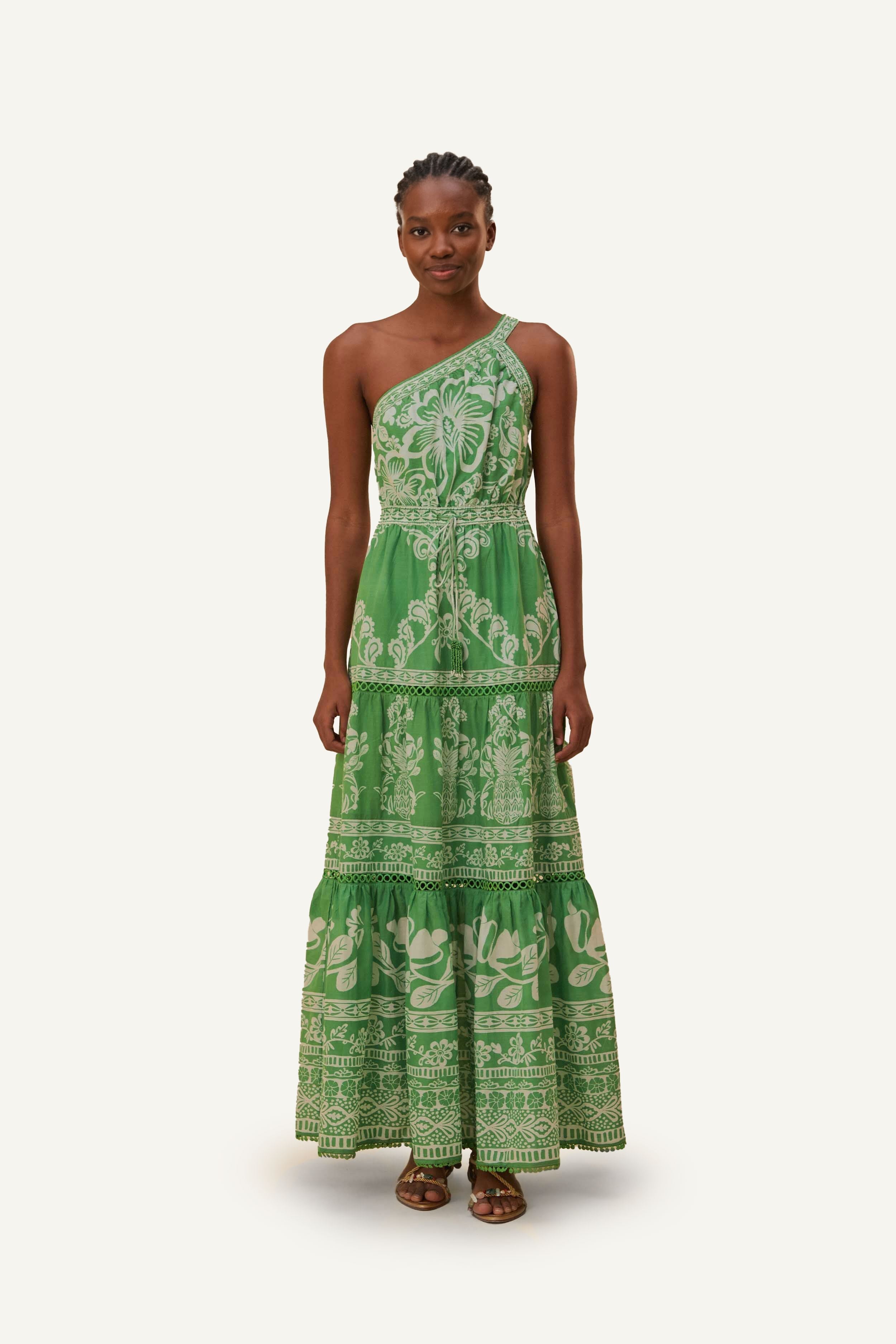 Farm Rio Green Sweet Garden Maxi Dress Green Sweet Garden Maxi Dress – FARM Rio