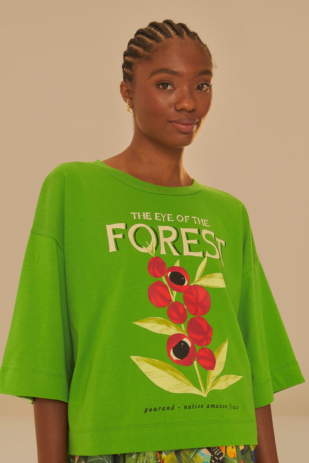 Green The Eye Of The Forest Organic Cotton T-Shirt