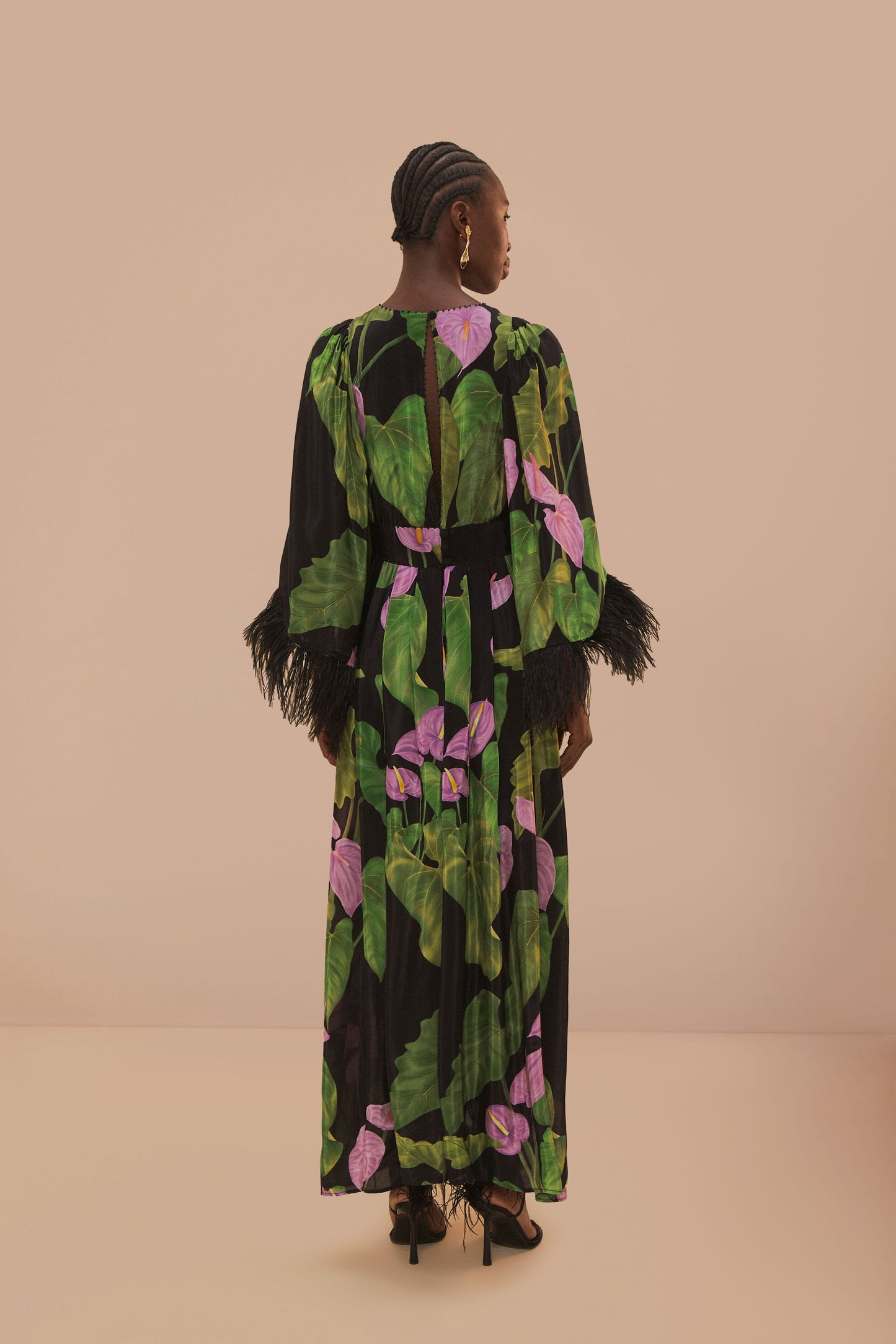 Black Anthurium Kaftan