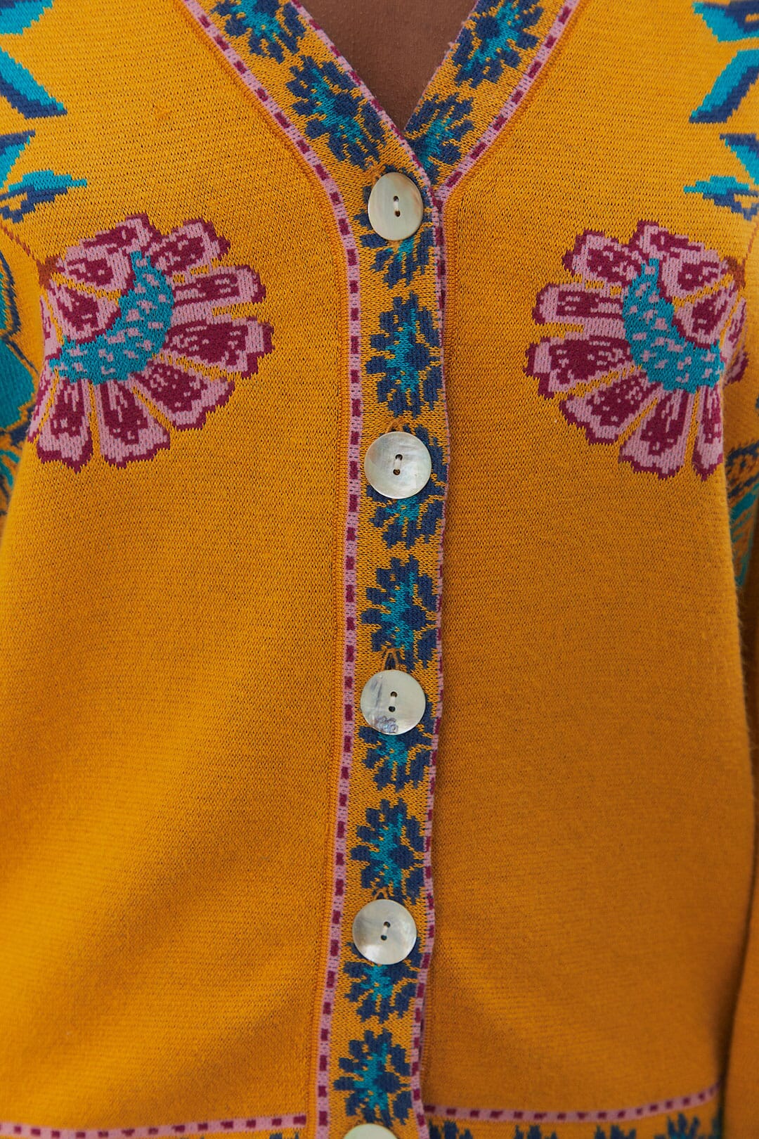 Yellow Mica Knit Cardigan