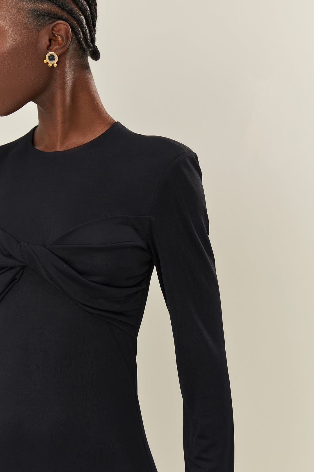 Farm Rio Twisted Cup Midi Dress - Black Farm Rio Twisted Cup Midi Dress - Black