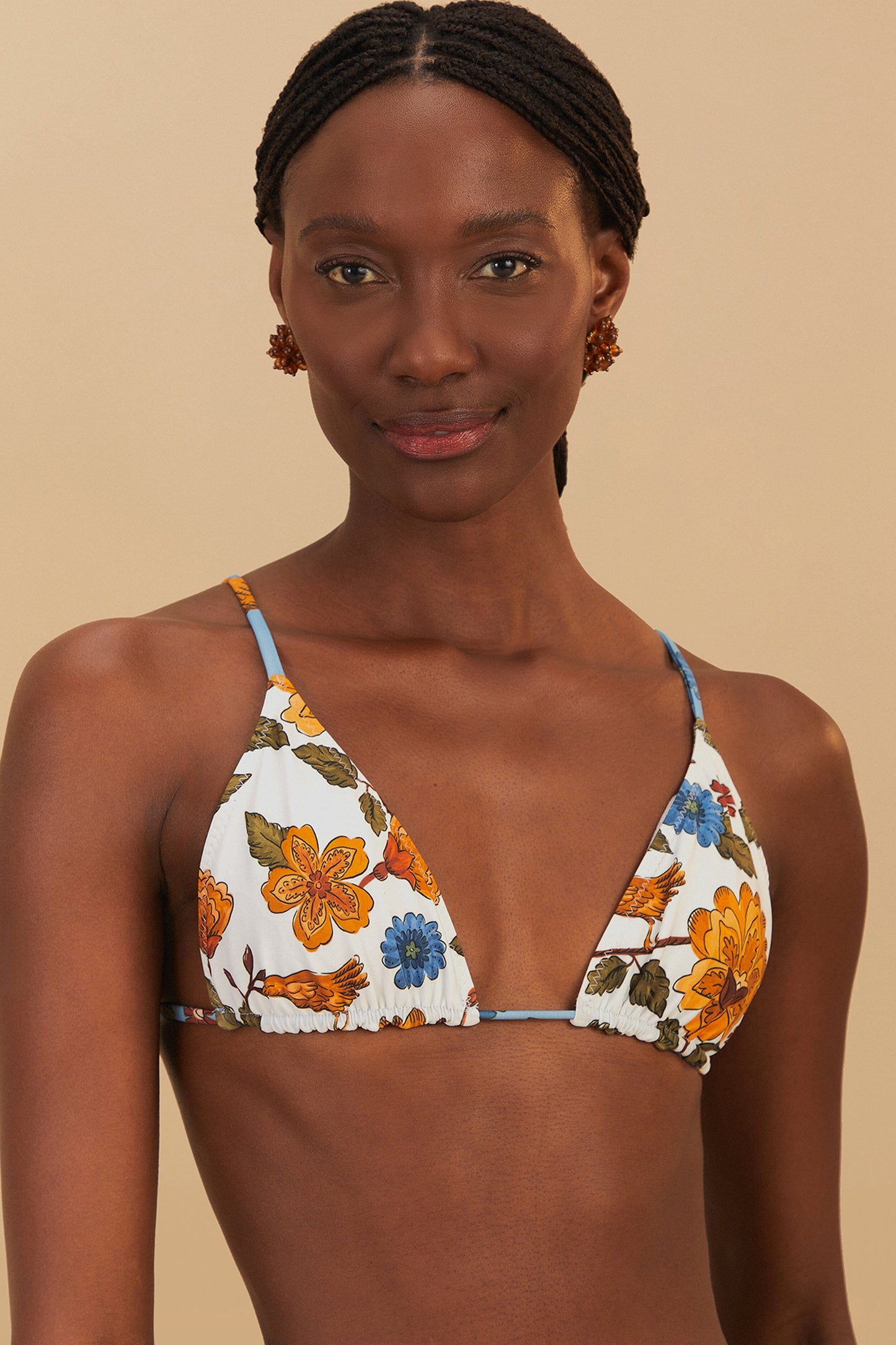 Off-White Garden Scarf Triangle Reversible Bikini Top