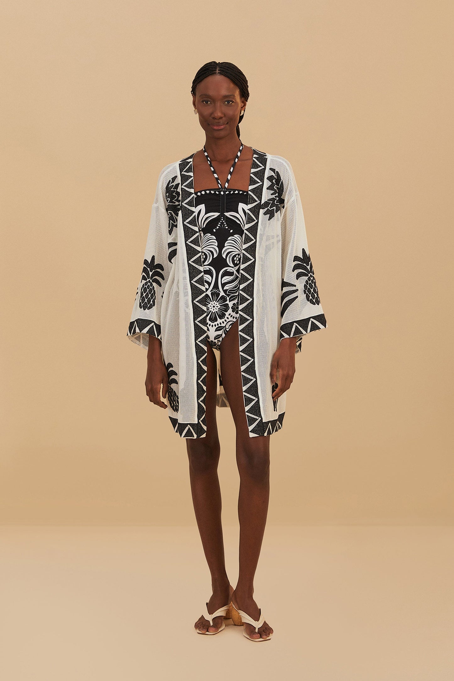 White Coconut Kimono Dress