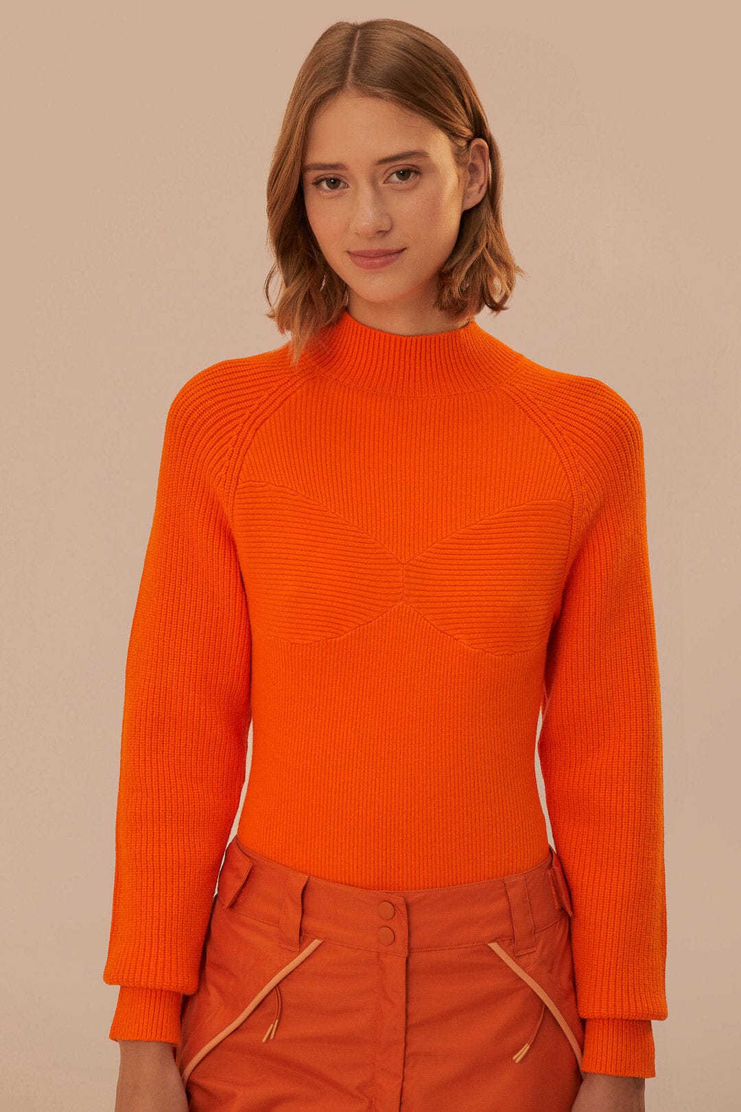 Orange Knit Bodysuit