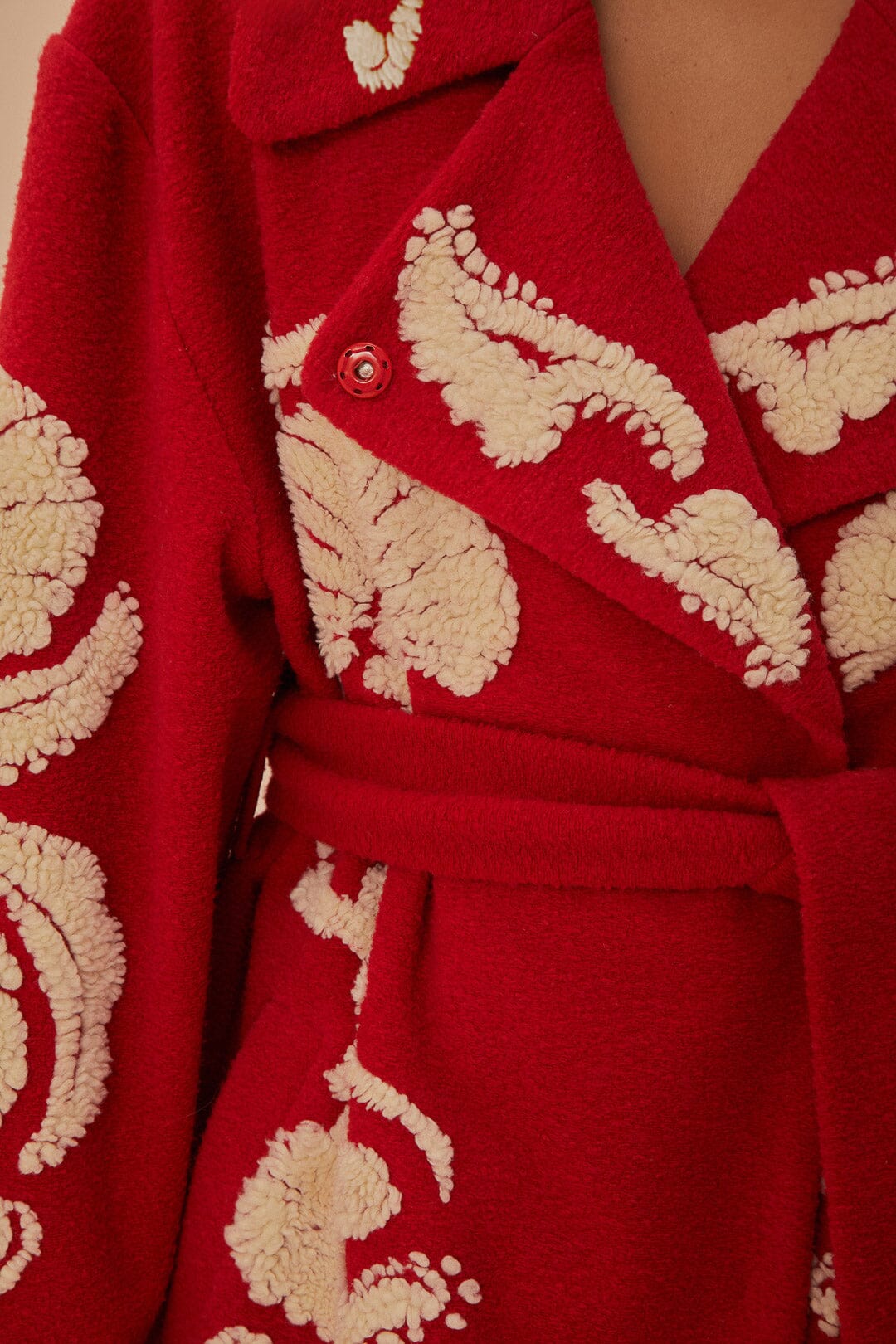 Red Helen Fleece Coat