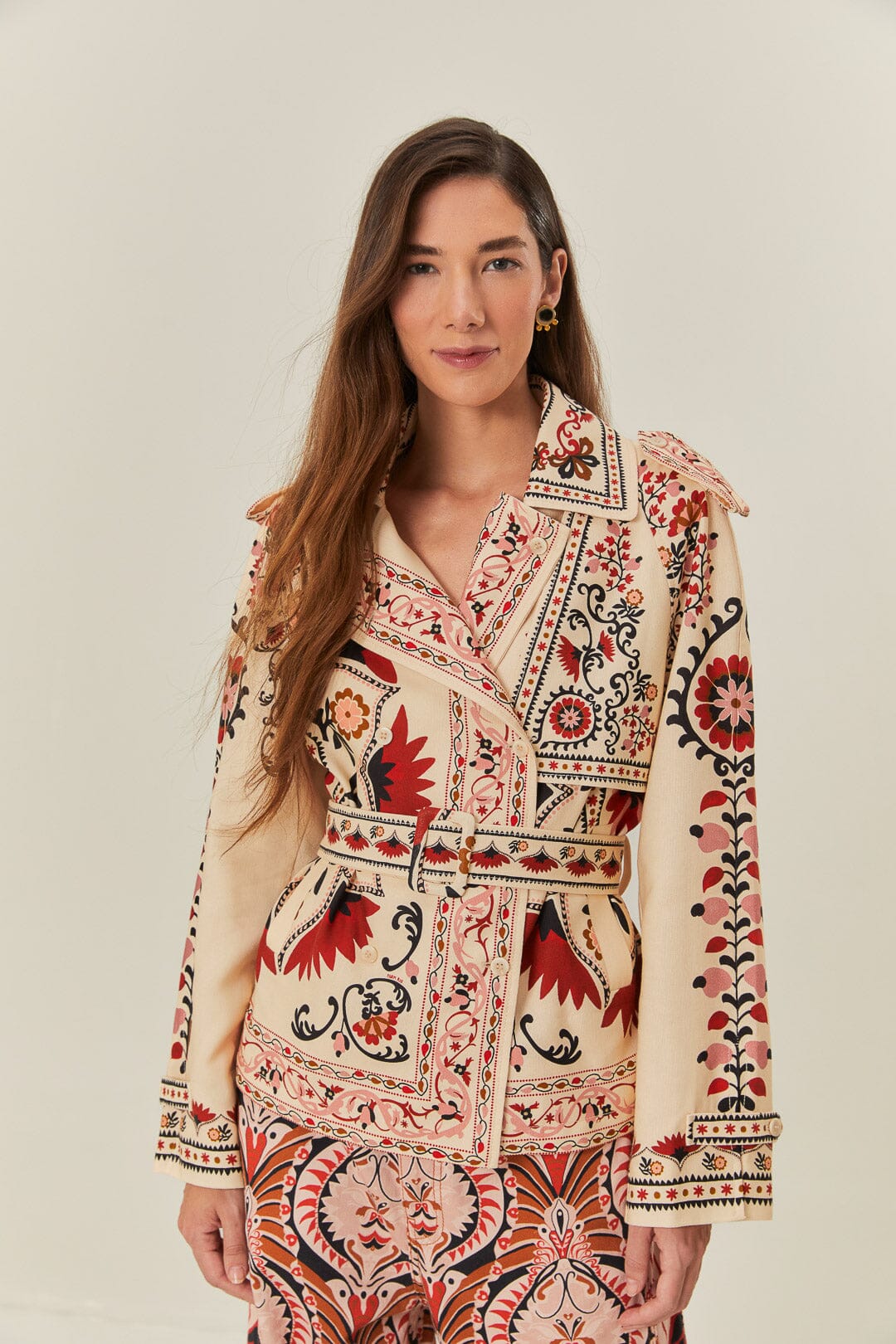 Cream Cashew Mandala Blazer