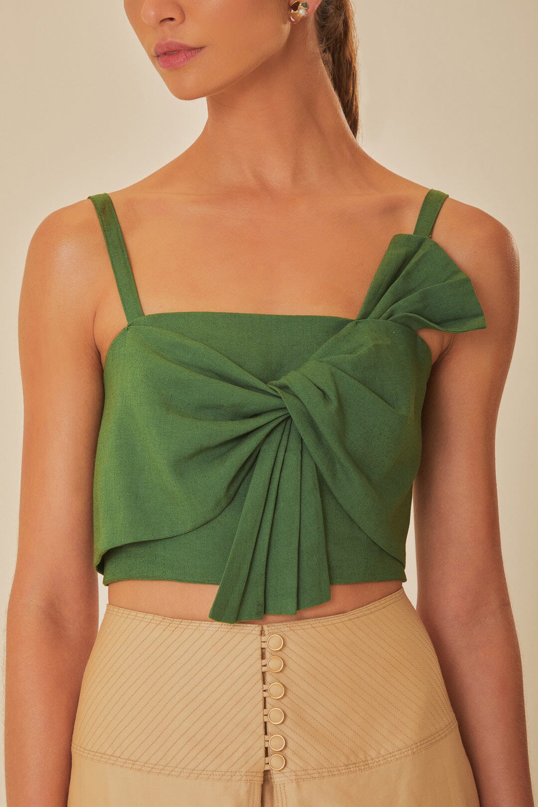 Green Front Bow Top