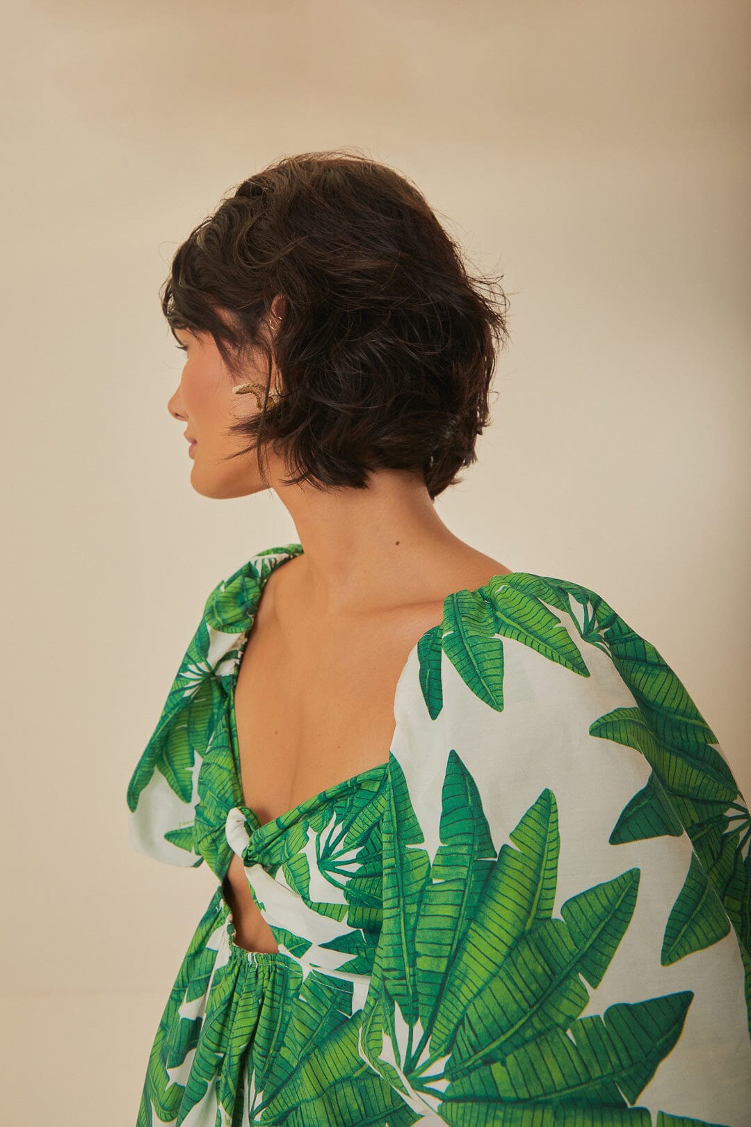 PALMS FAN OFF WHITE MINI DRESS