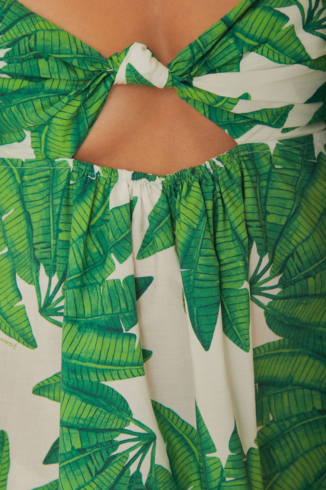 PALMS FAN OFF WHITE MINI DRESS