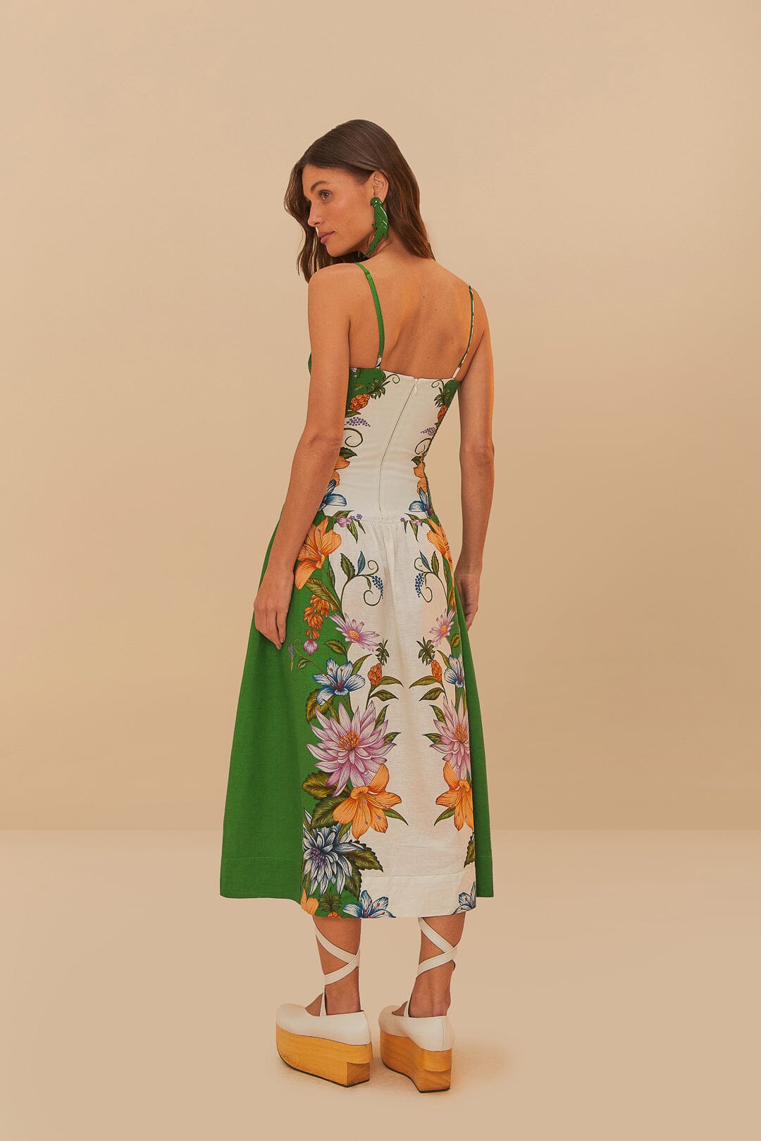 Off-White Sweet Bloom Dreamscape LENZING™ ECOVERO™ Euroflax™ Midi Dress