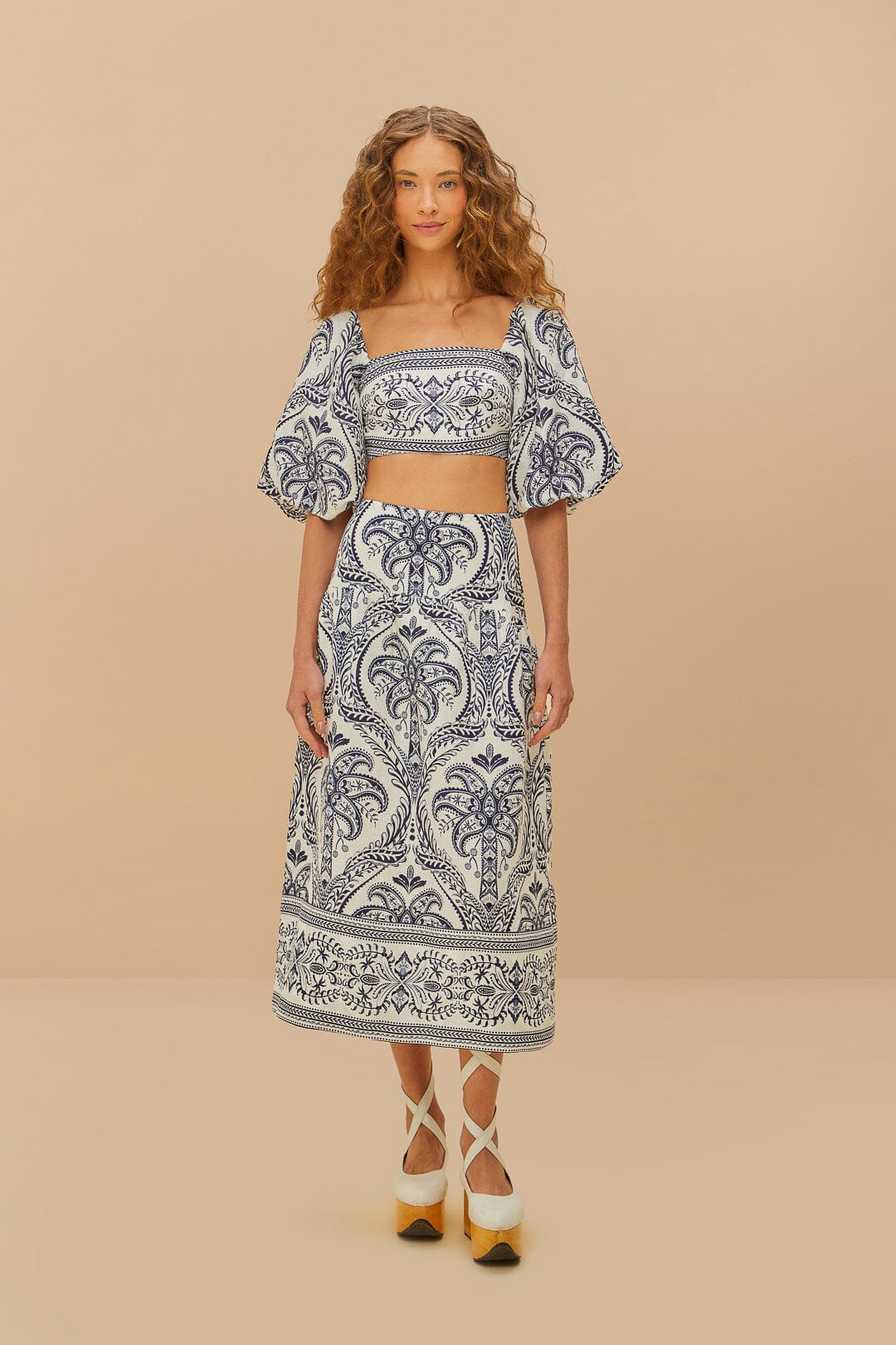 Linen Midi Skirt