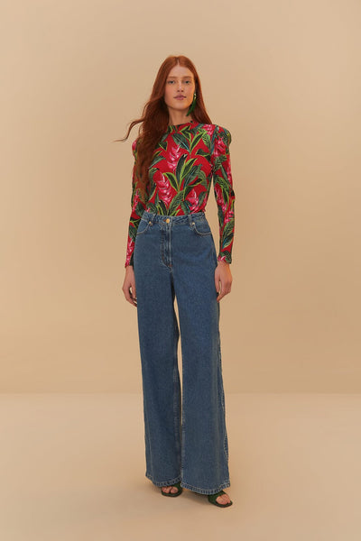 Denim High Waist Pants – FARM Rio