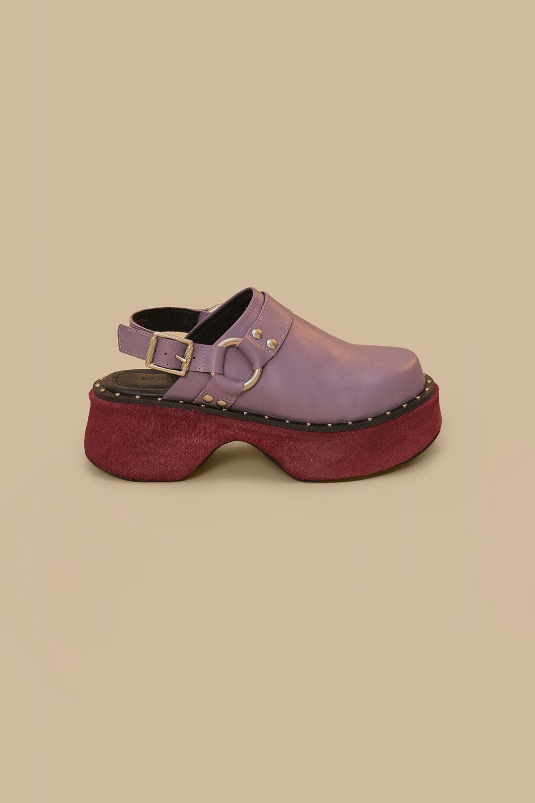 Grape Harness Slingback Clog